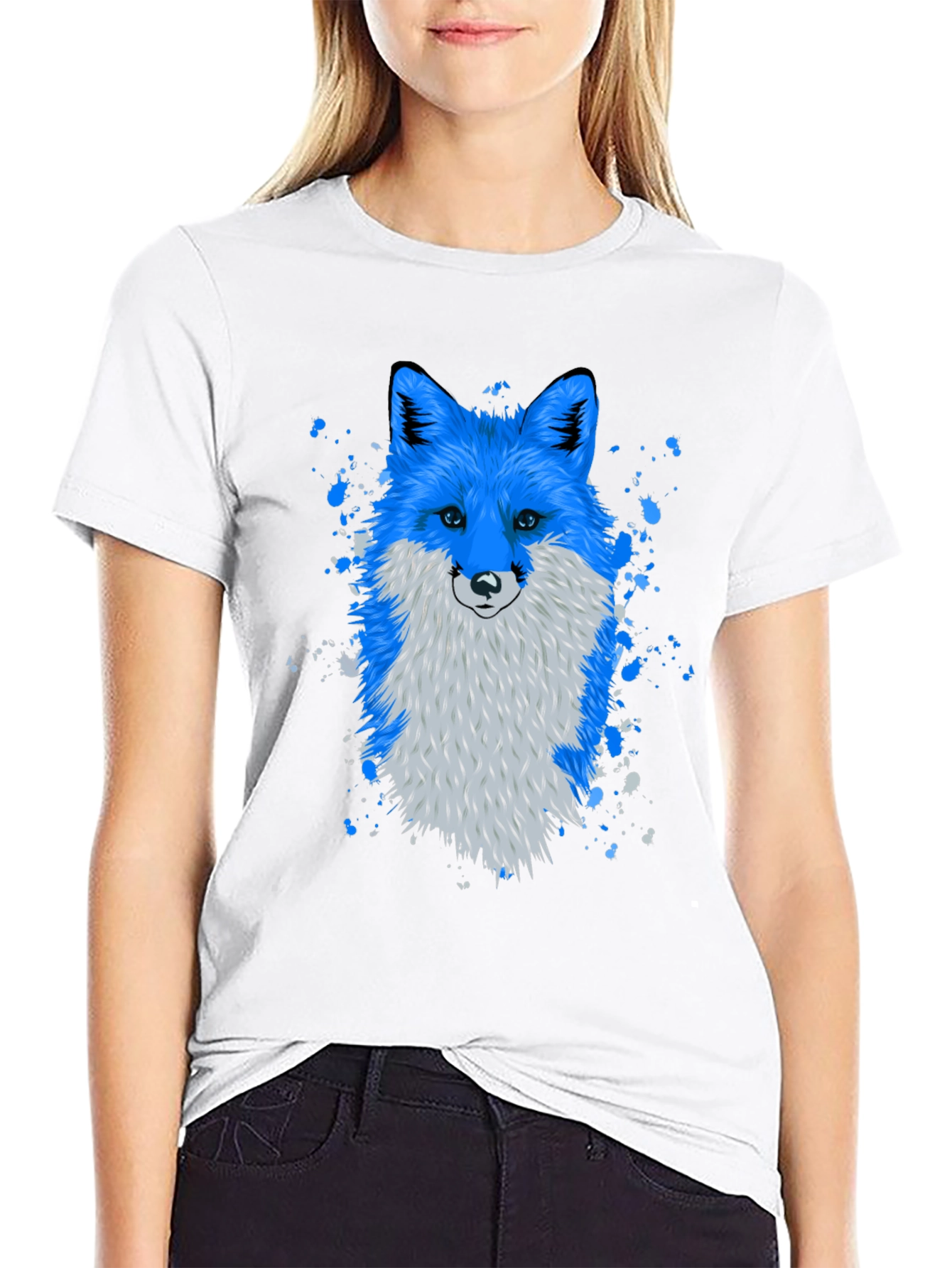 Blue Fox Graphic Tee - Stylish & Unique Design