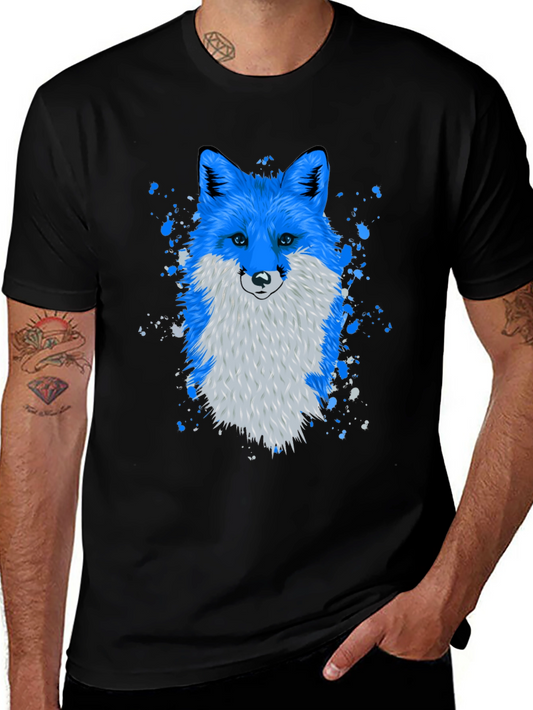 Blue Fox Graphic Tee - Stylish & Unique Design