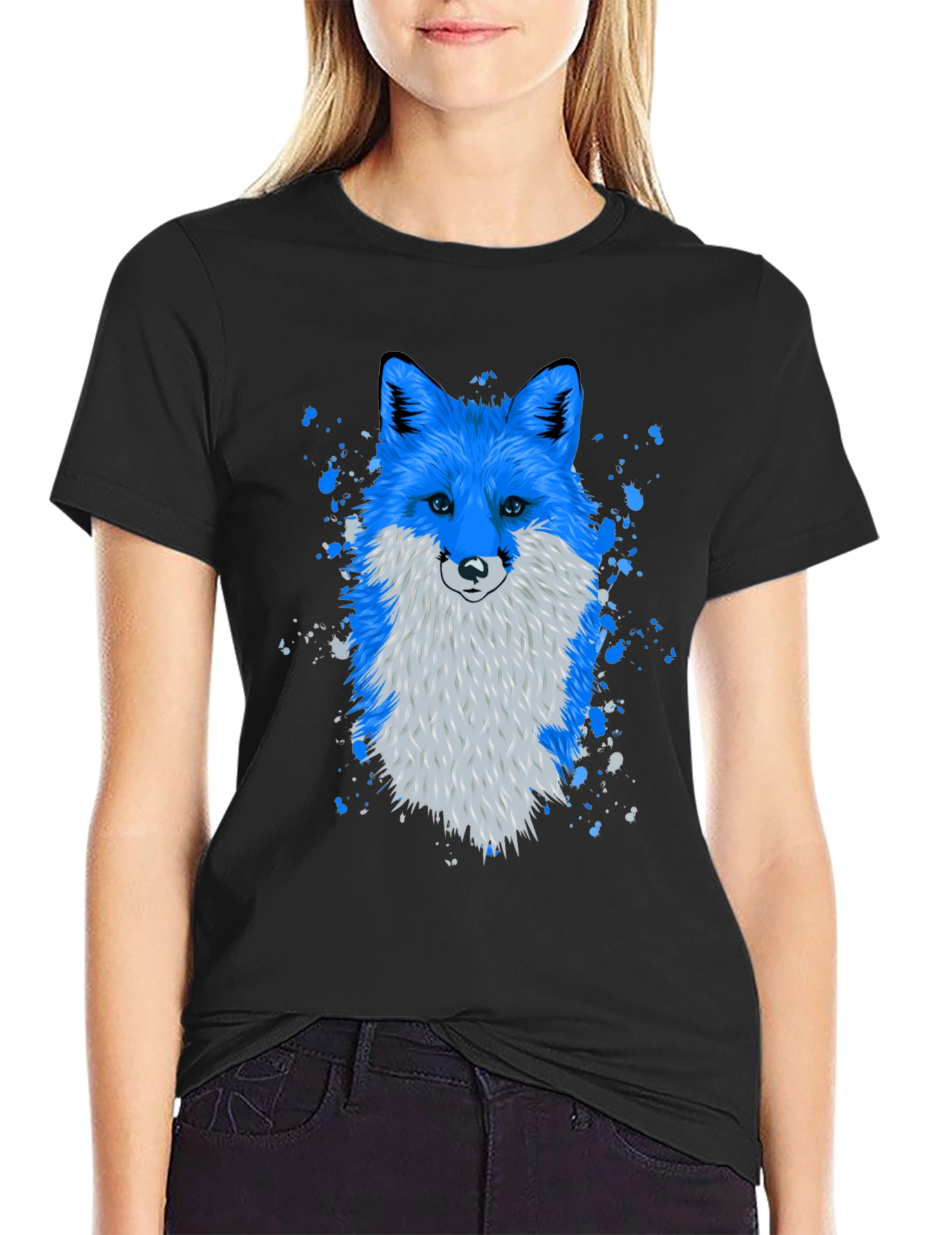 Blue Fox Graphic Tee - Stylish & Unique Design