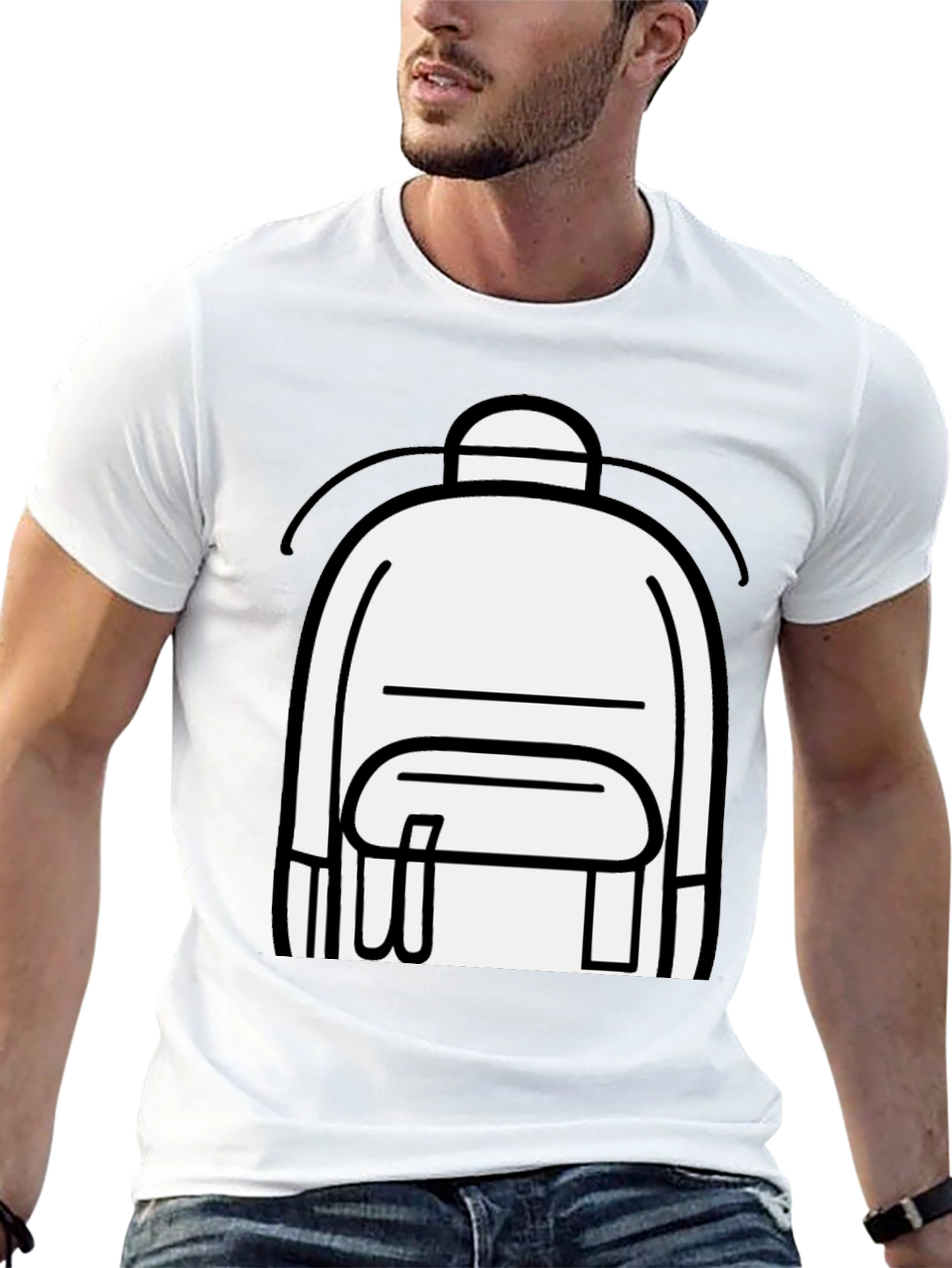 Graphic Backpack Tee - Bold Style Everyday Wear