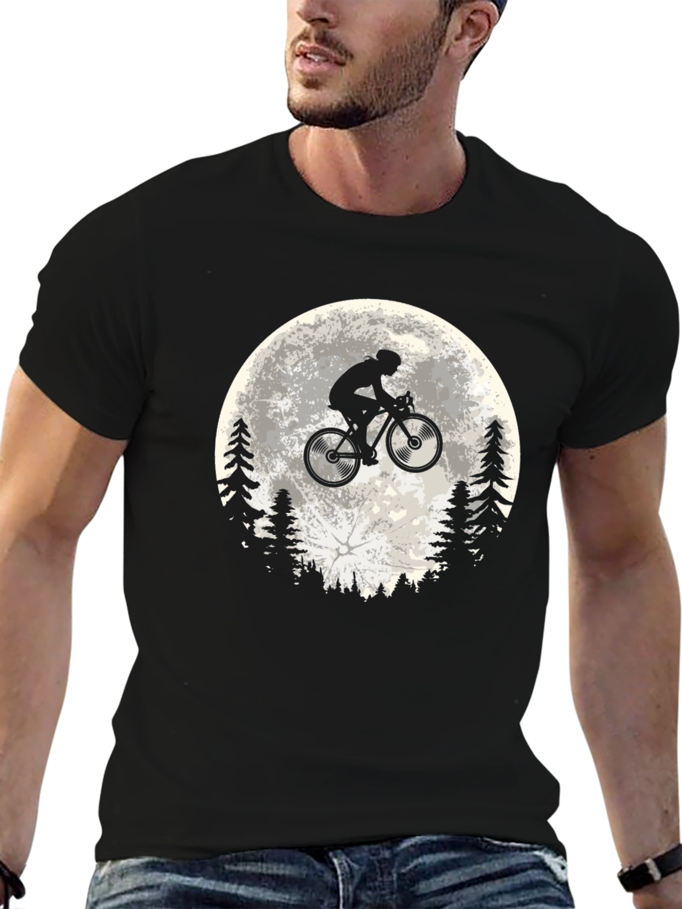 Moonlit Bike Ride Graphic Tee