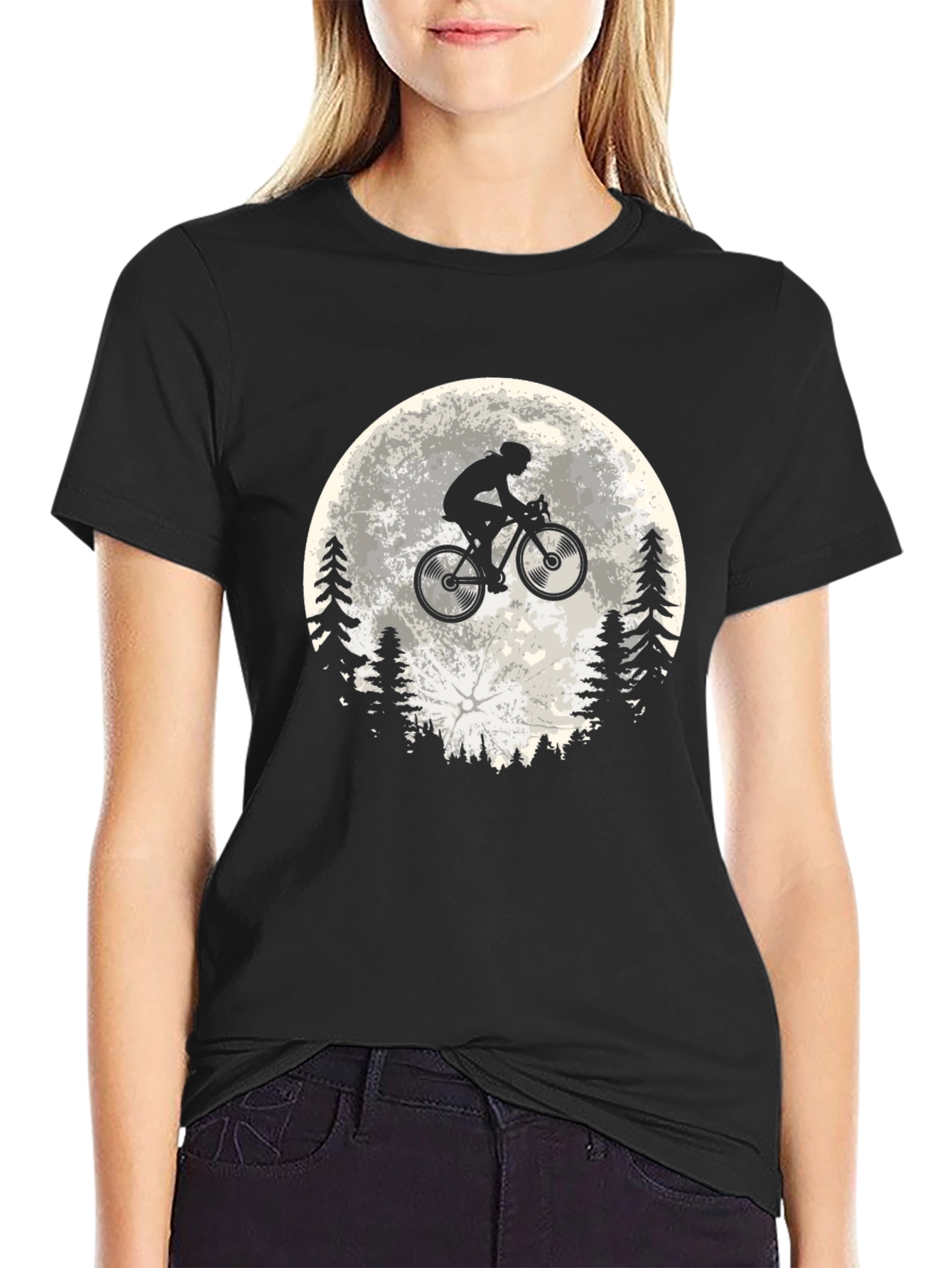 Moonlit Bike Ride Graphic Tee