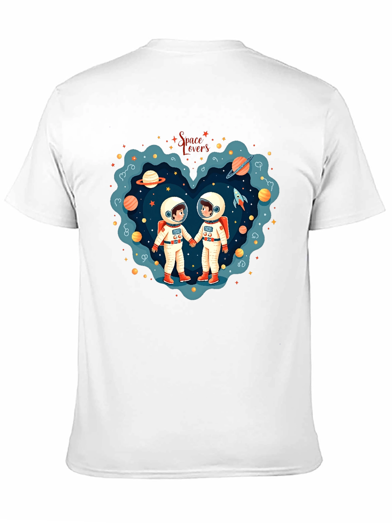 Space Lovers T-Shirt - Astronaut Couple Design