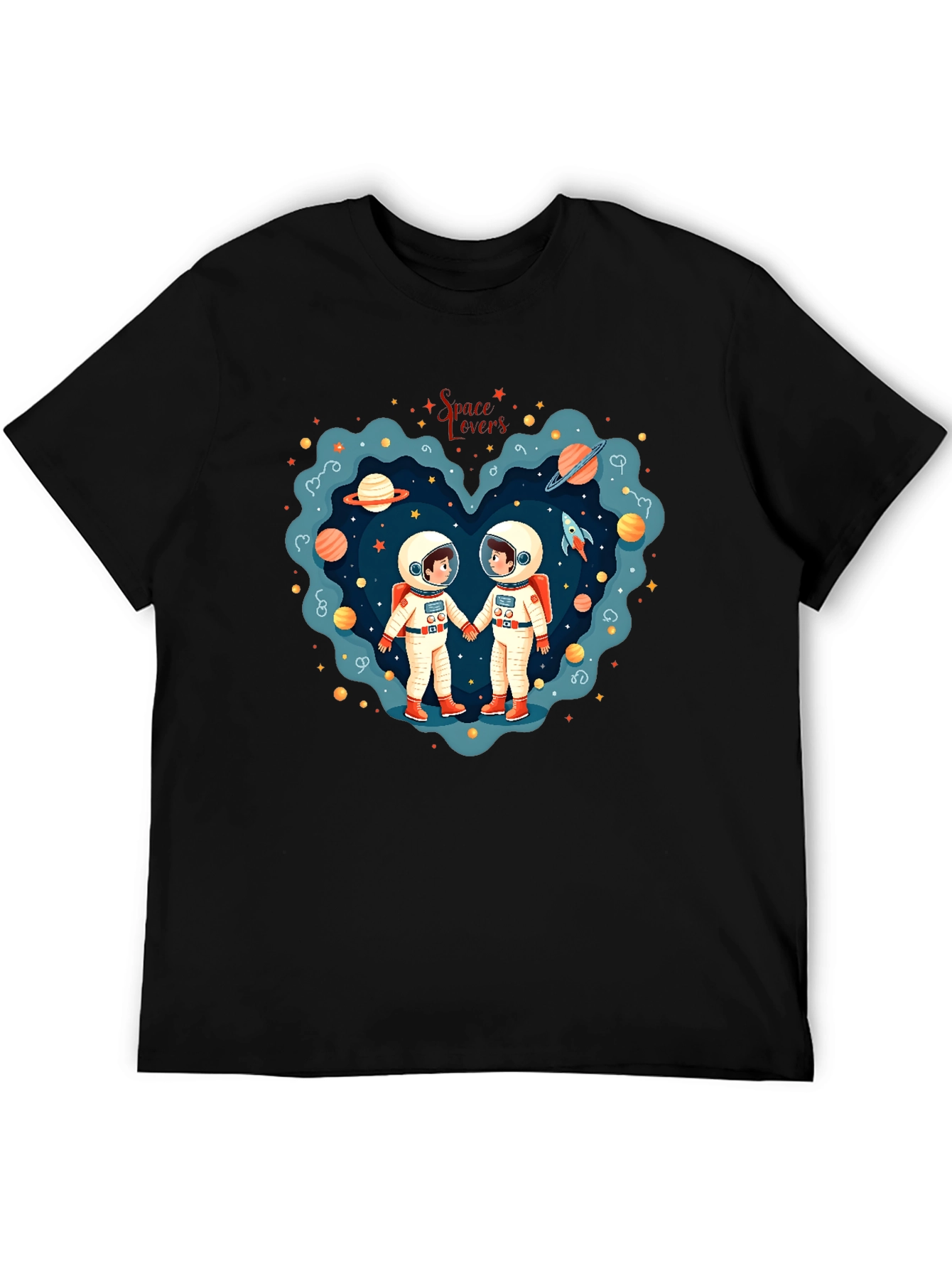 Space Lovers T-Shirt - Astronaut Couple Design