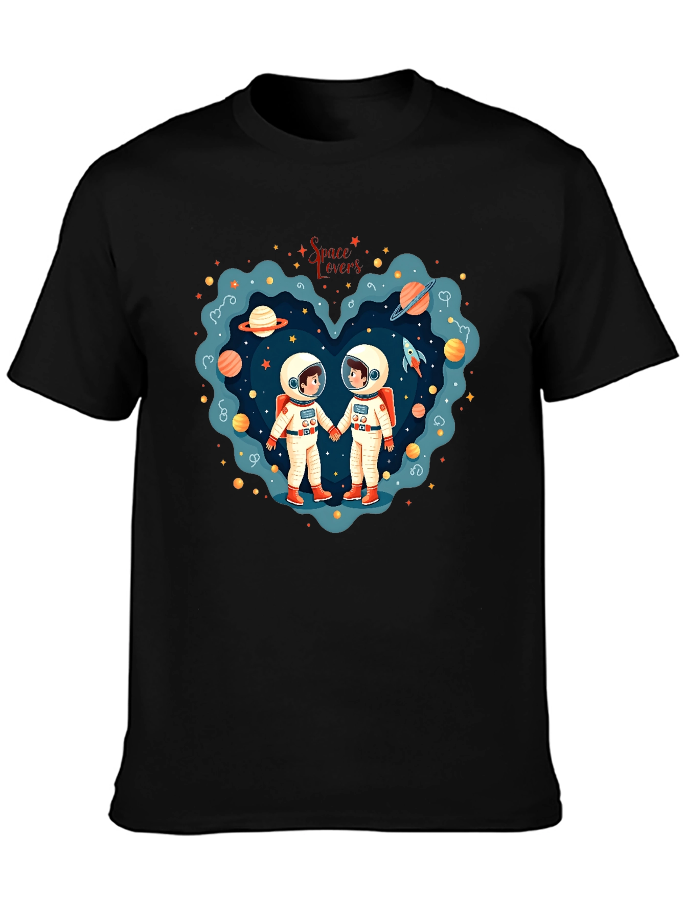 Space Lovers T-Shirt - Astronaut Couple Design