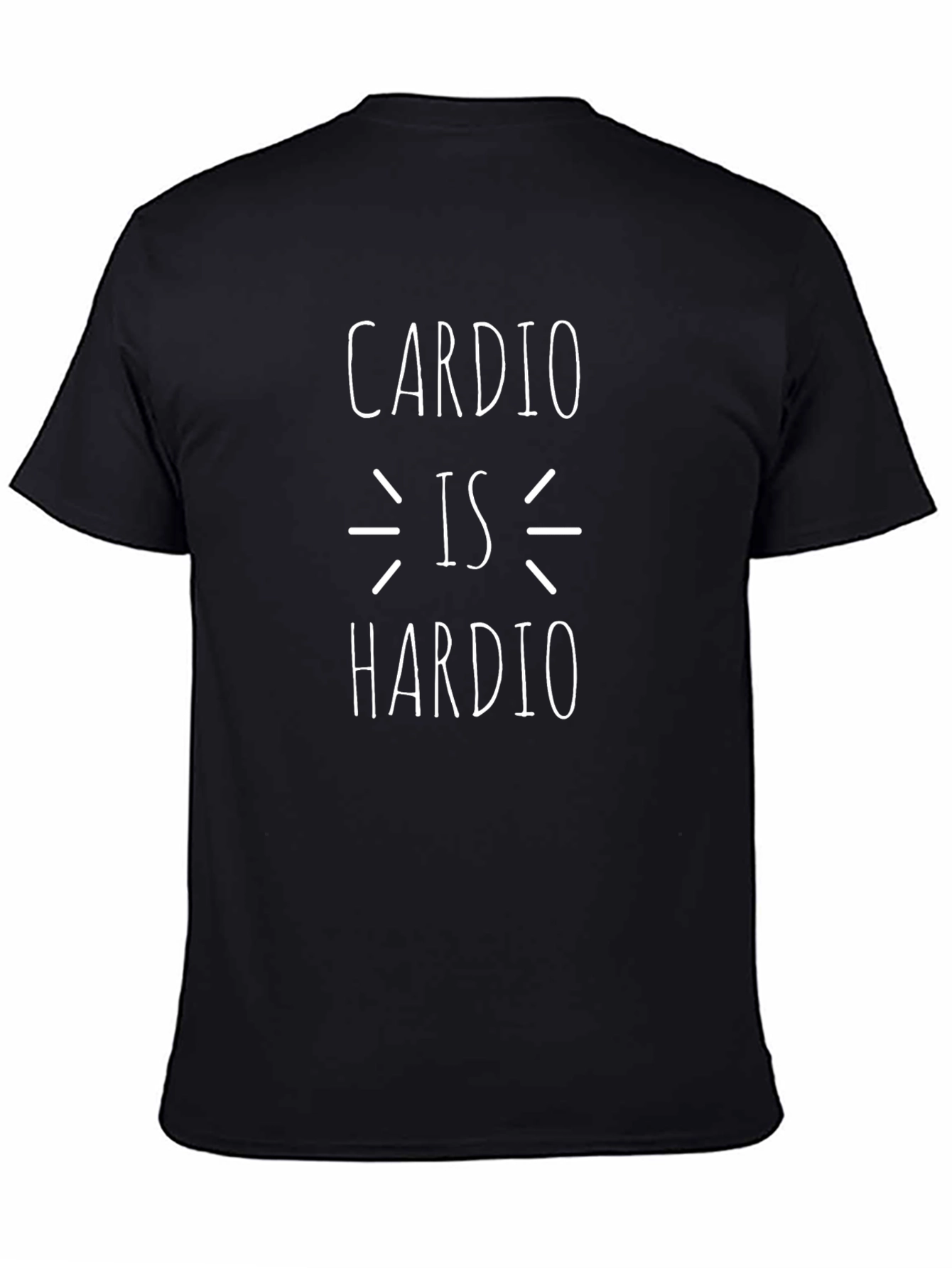 Cardio Is Hardio Graphic Tee - Black Cotton T-Shirt