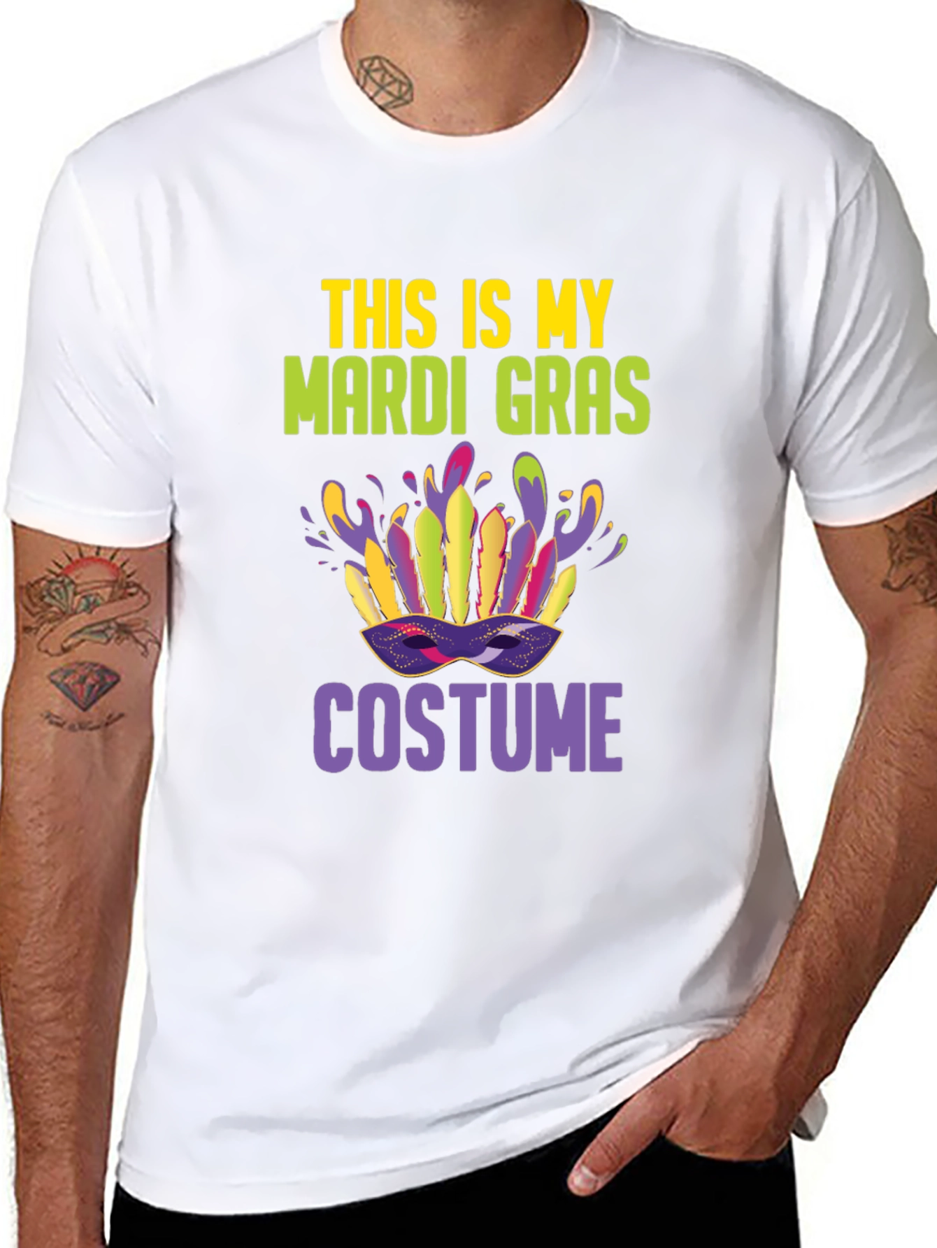 Mardi Gras Costume T-Shirt: Festive Party Tee