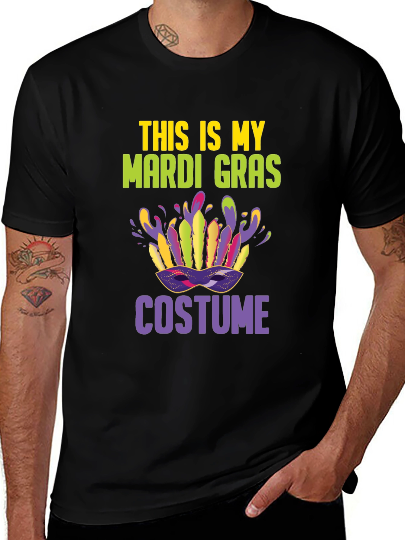 Mardi Gras Costume T-Shirt: Festive Party Tee