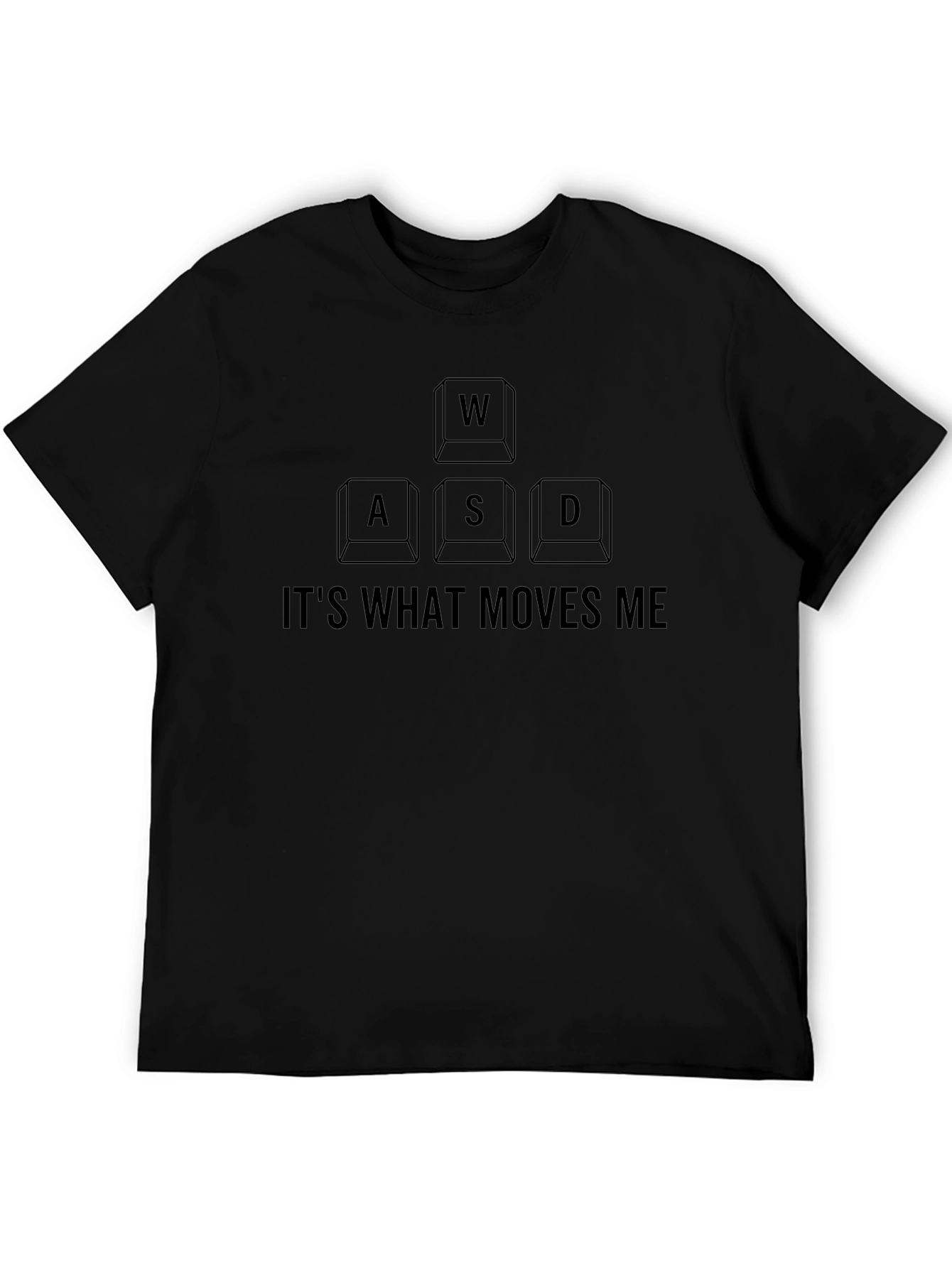 Gamer WASD Keyboard Move T-Shirt - Black