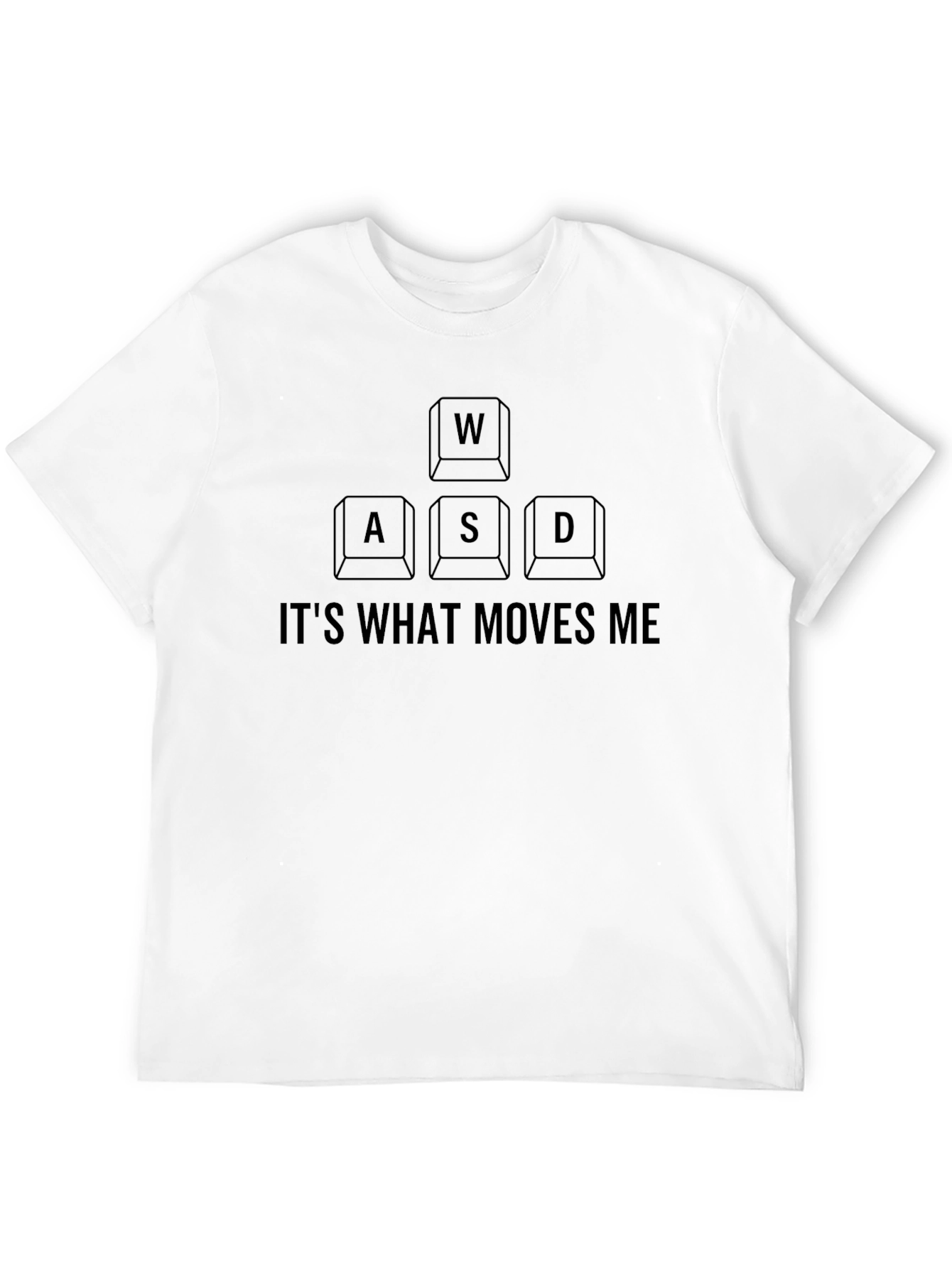 Gamer WASD Keyboard Move T-Shirt - Black
