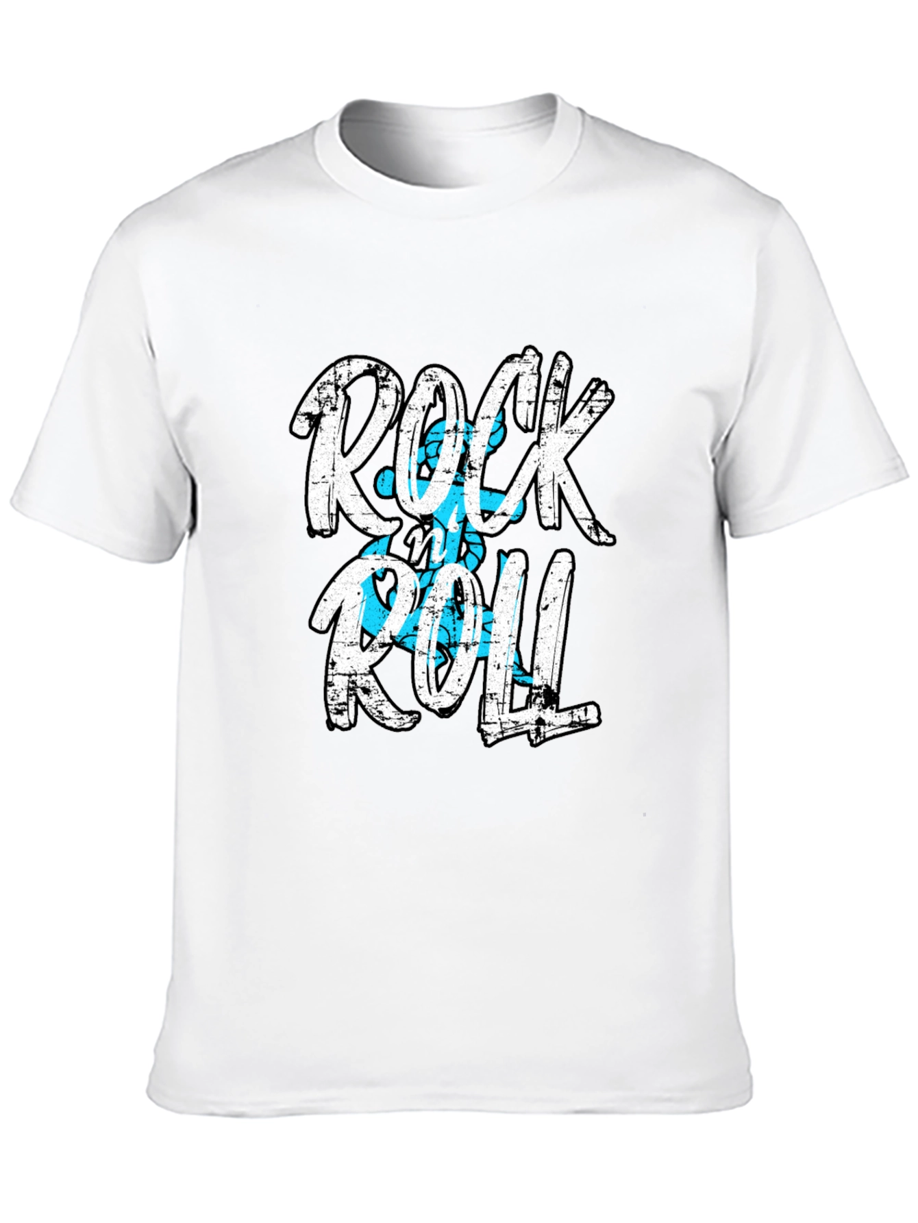 Rock and Roll Graphic Print Black T-Shirt