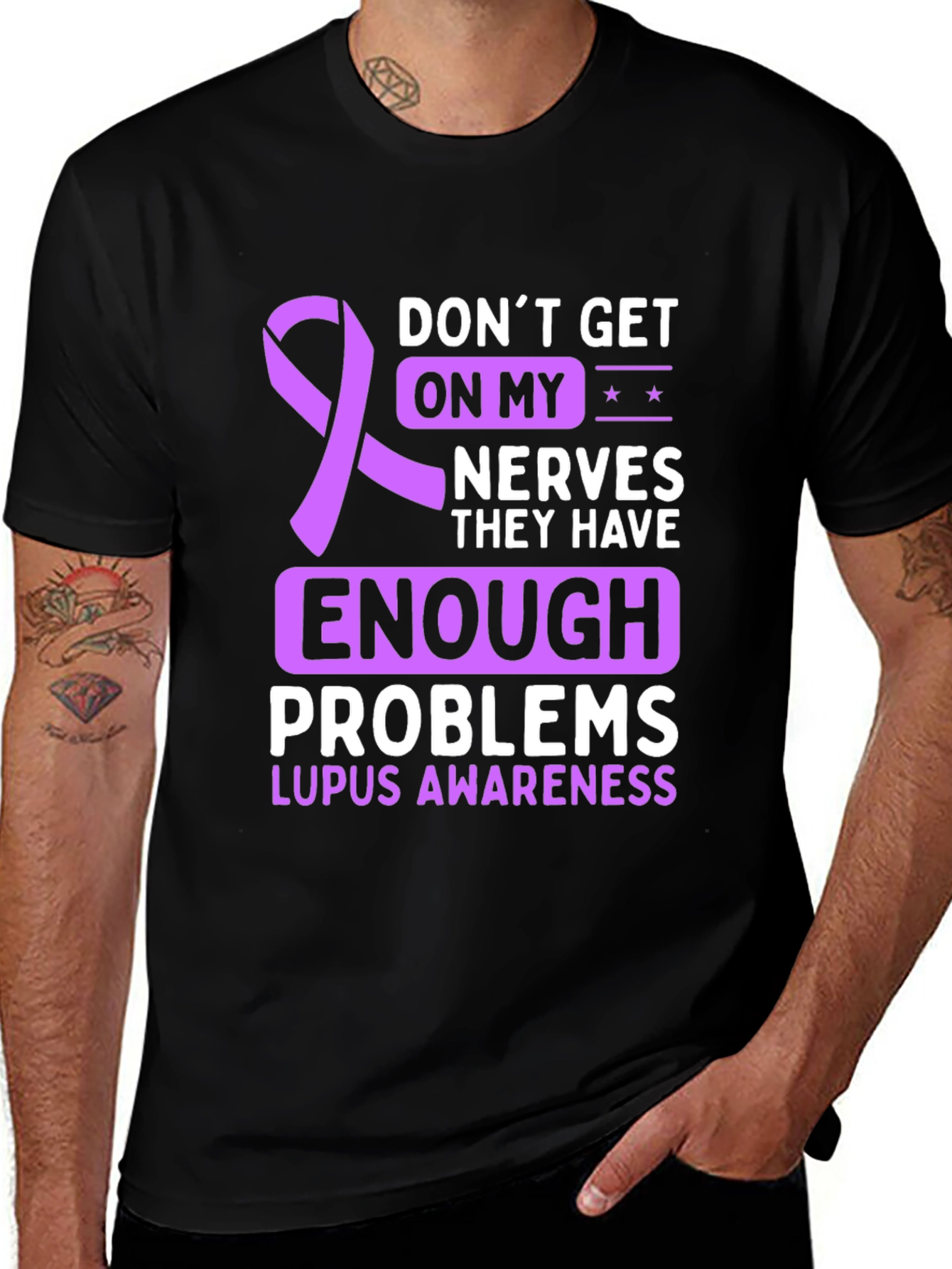 Lupus Awareness T-Shirt - Dont Get on My Nerves