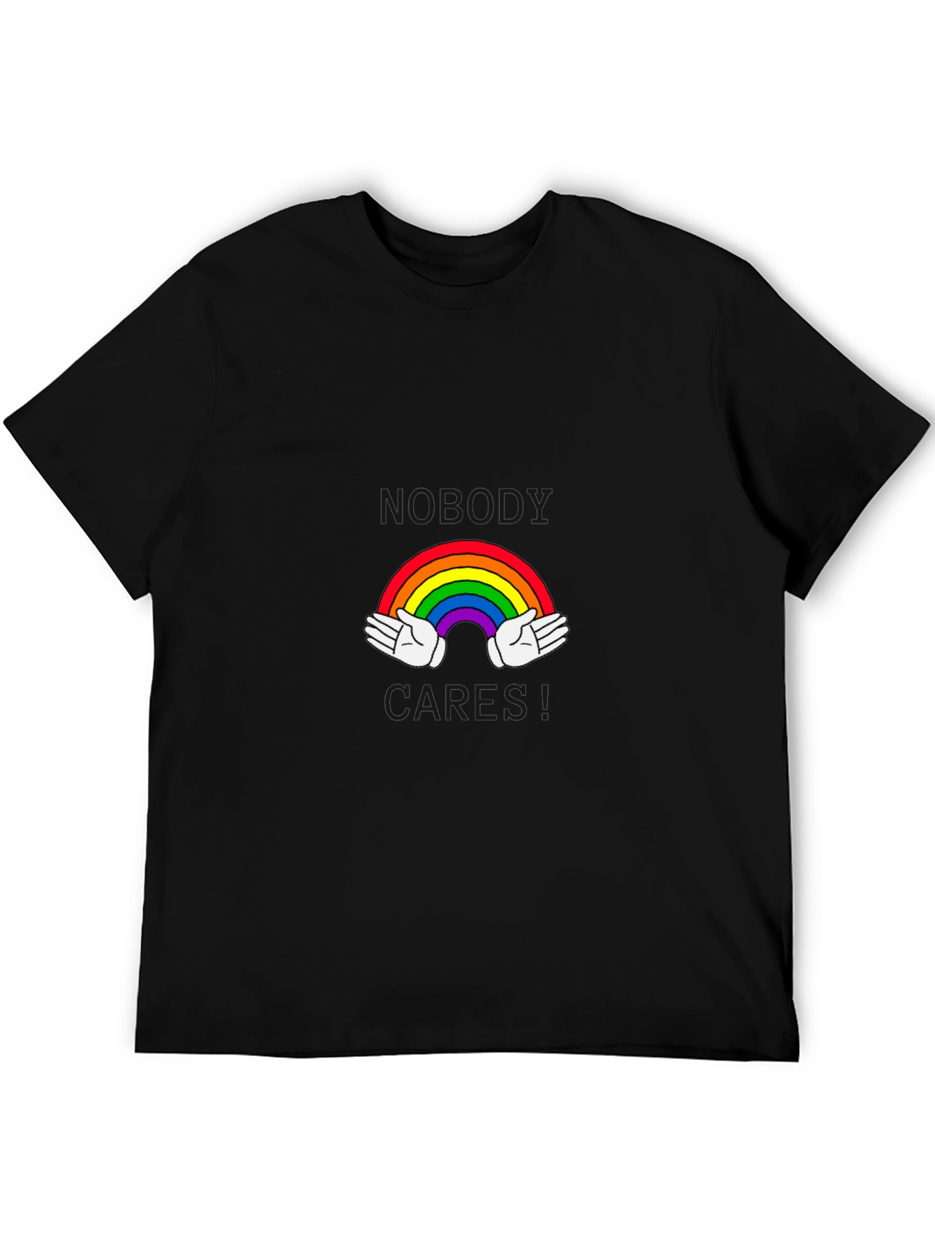 Rainbow Hands Black T-Shirt