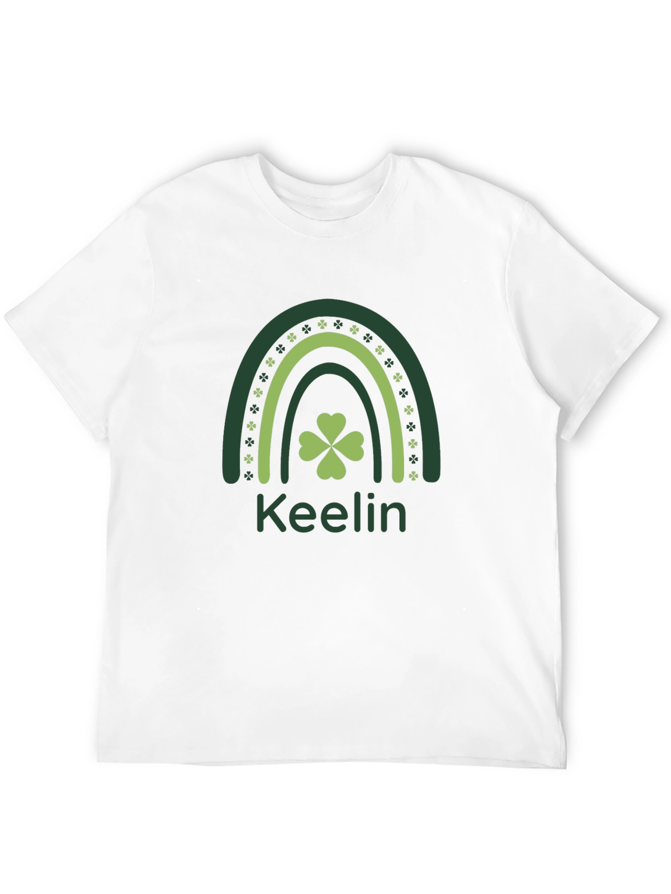 St. Patricks Day Keelin Rainbow Clover T-Shirt