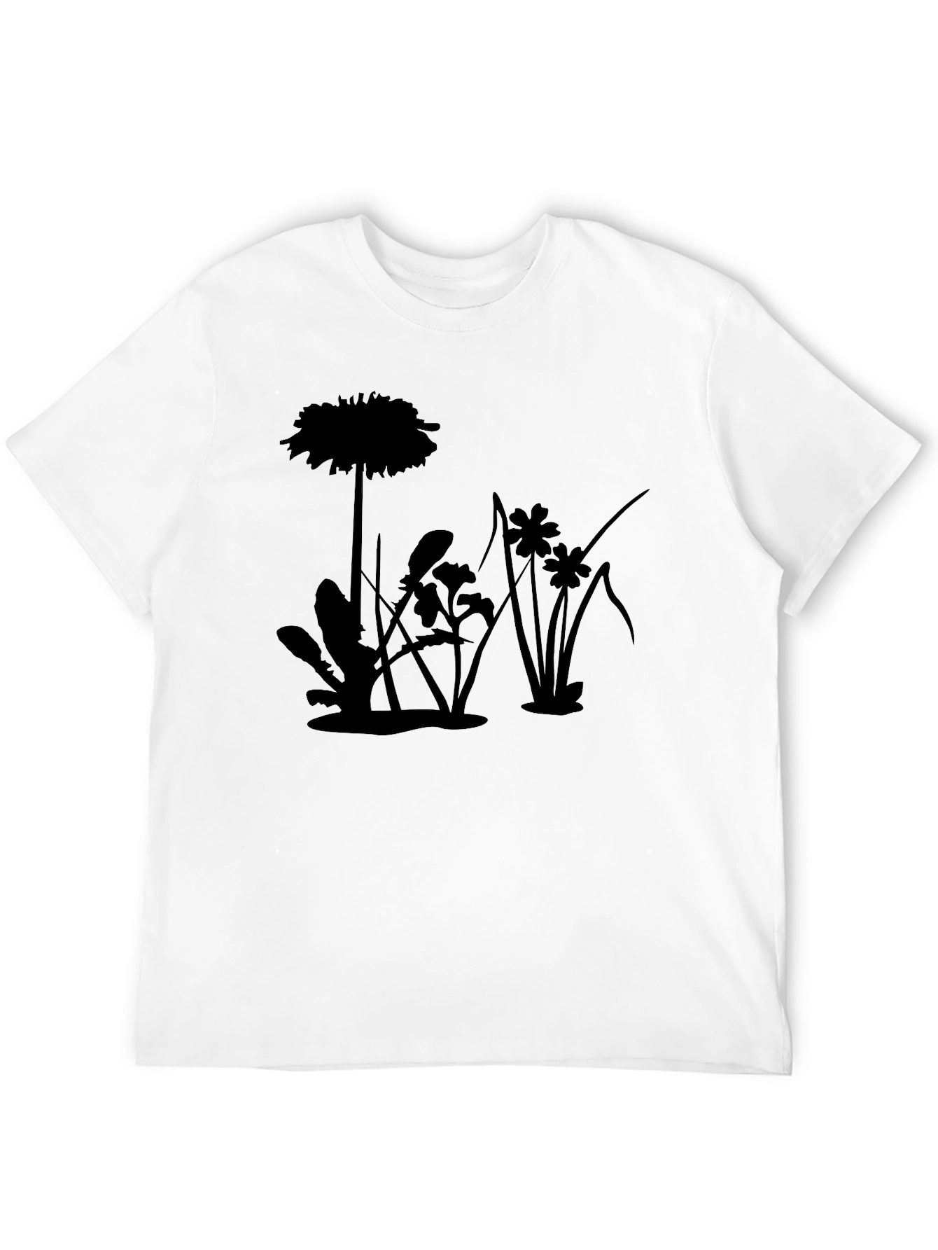 Botanical Silhouette Black T-Shirt