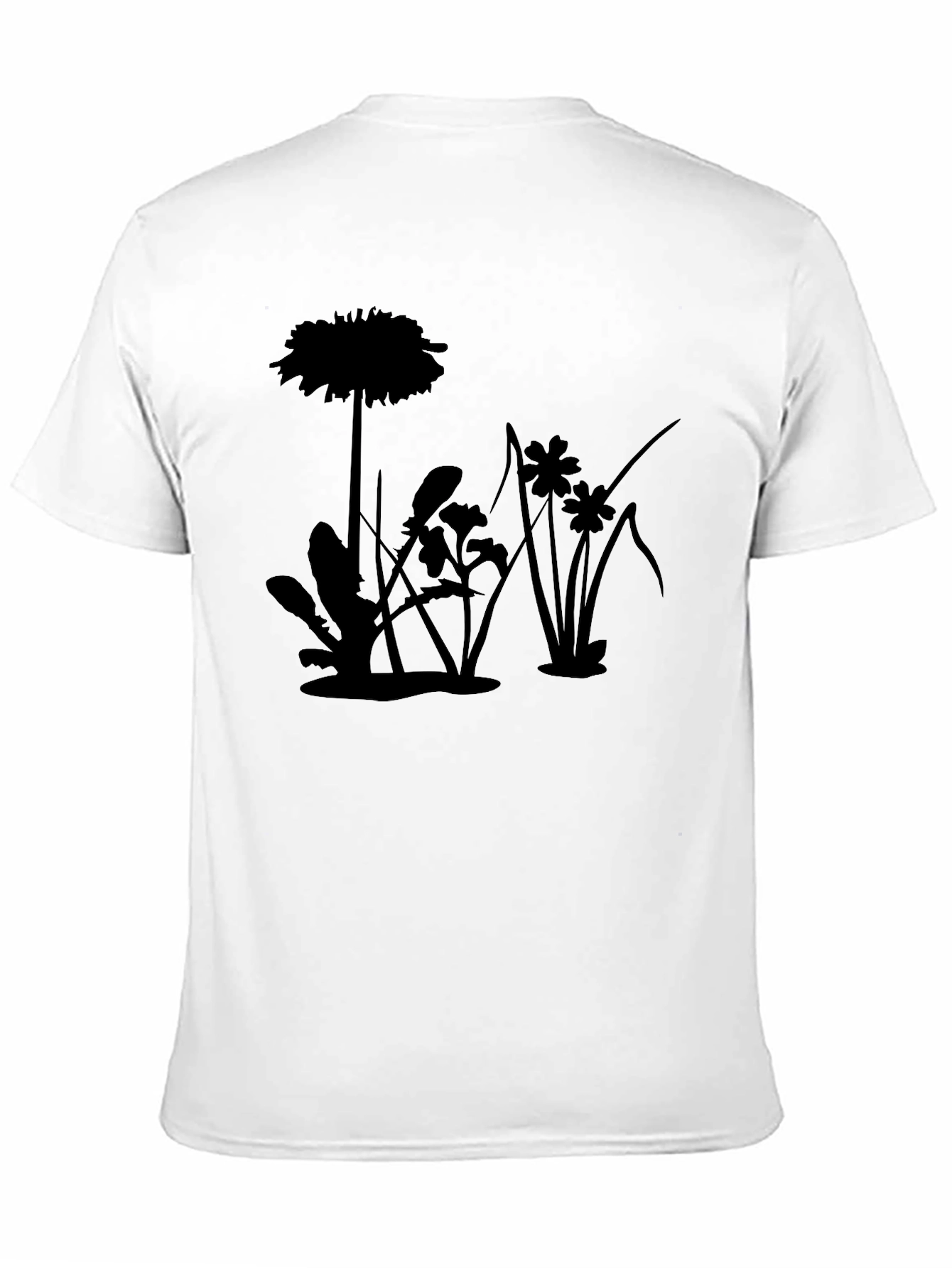 Botanical Silhouette Black T-Shirt