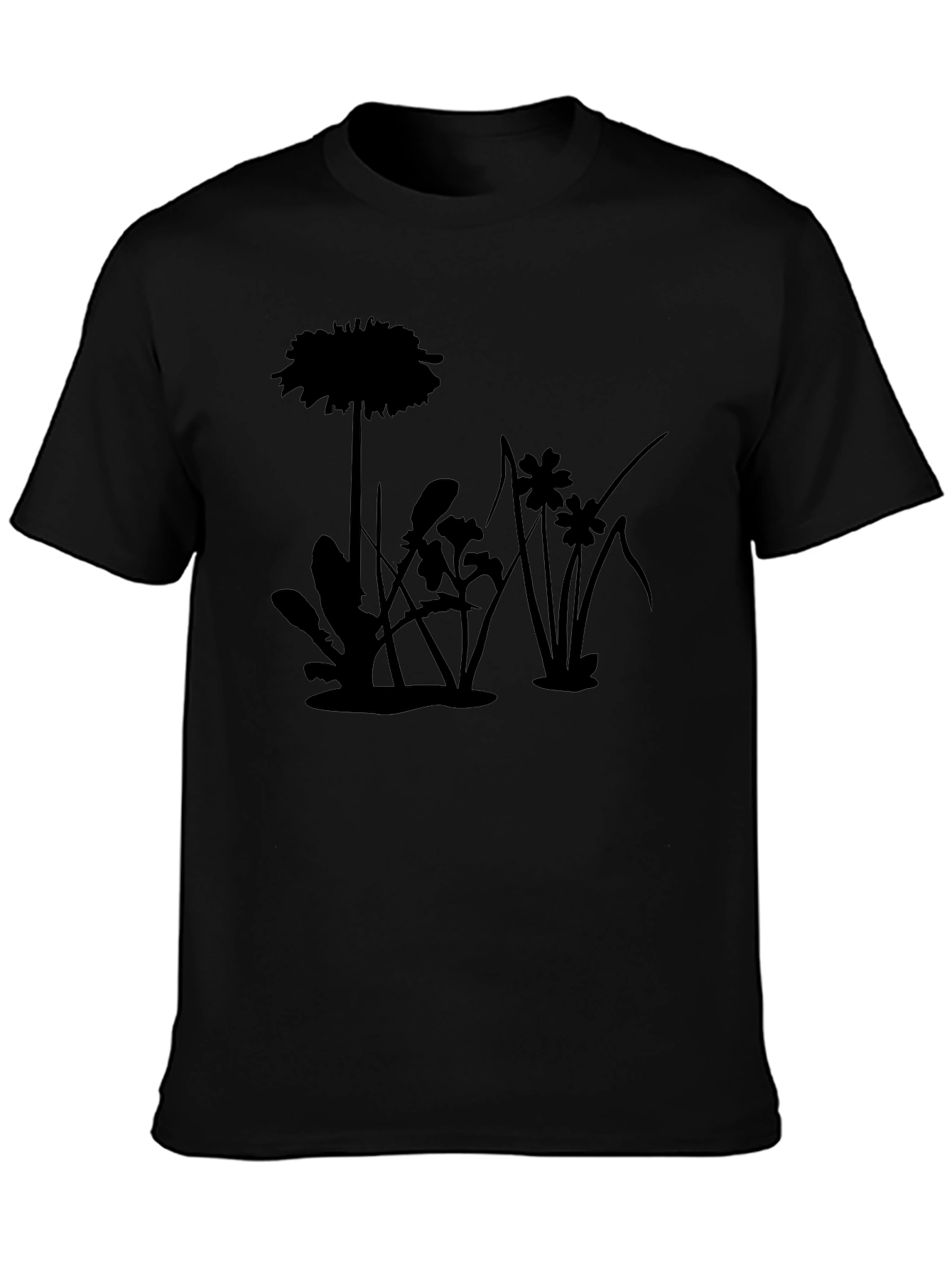 Botanical Silhouette Black T-Shirt