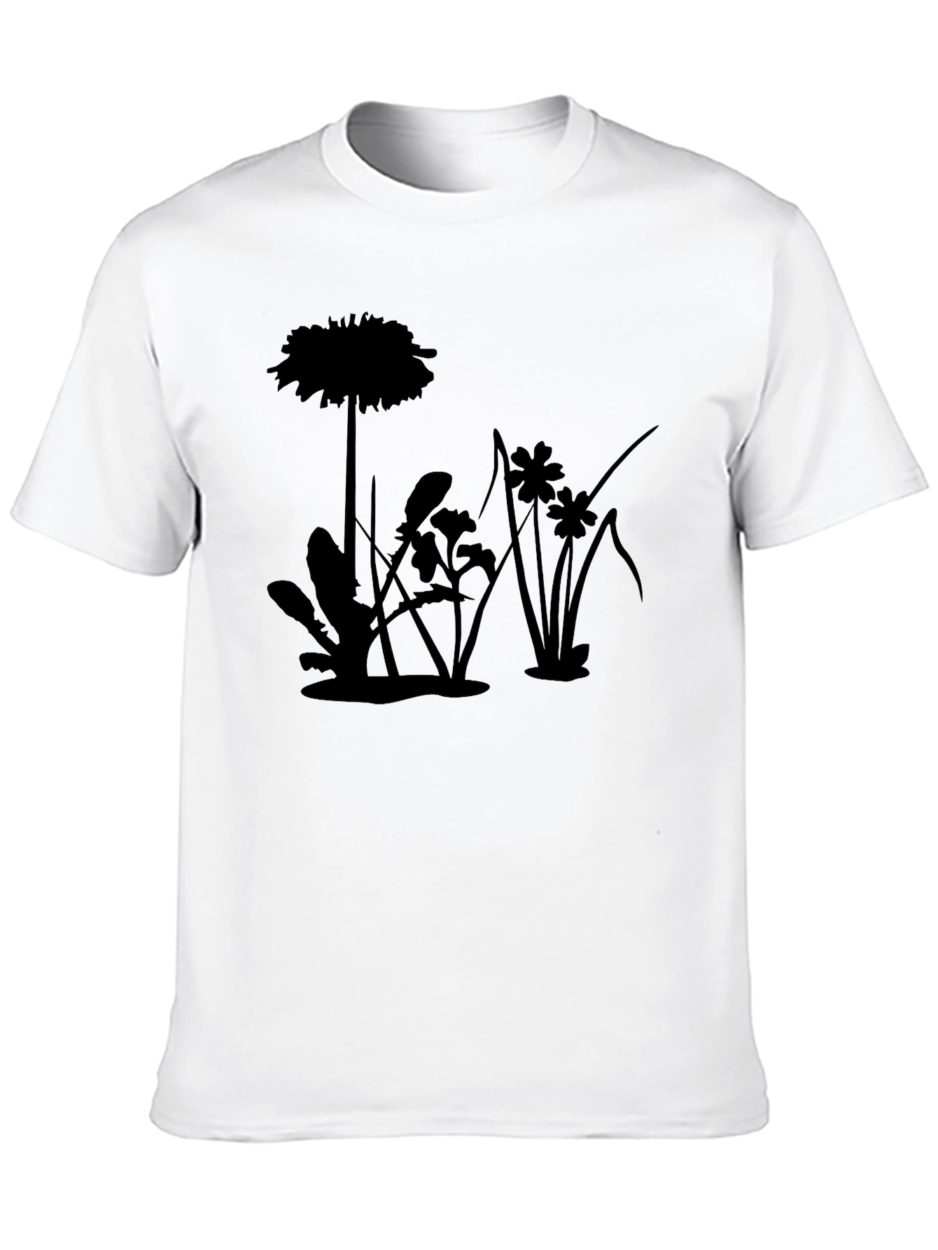 Botanical Silhouette Black T-Shirt