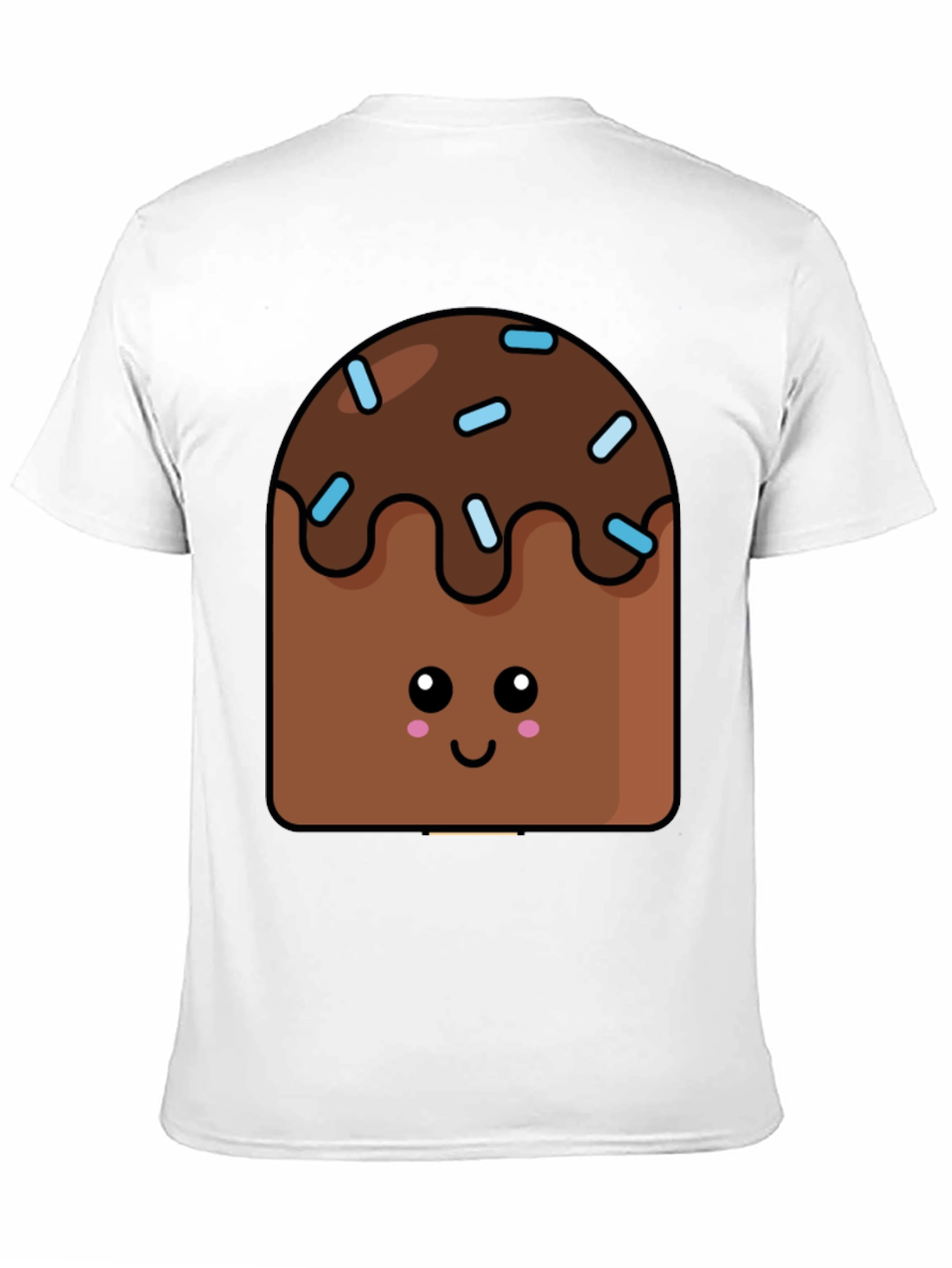 Cute Kawaii Cake Graphic Tee - Unisex Black T-Shirt
