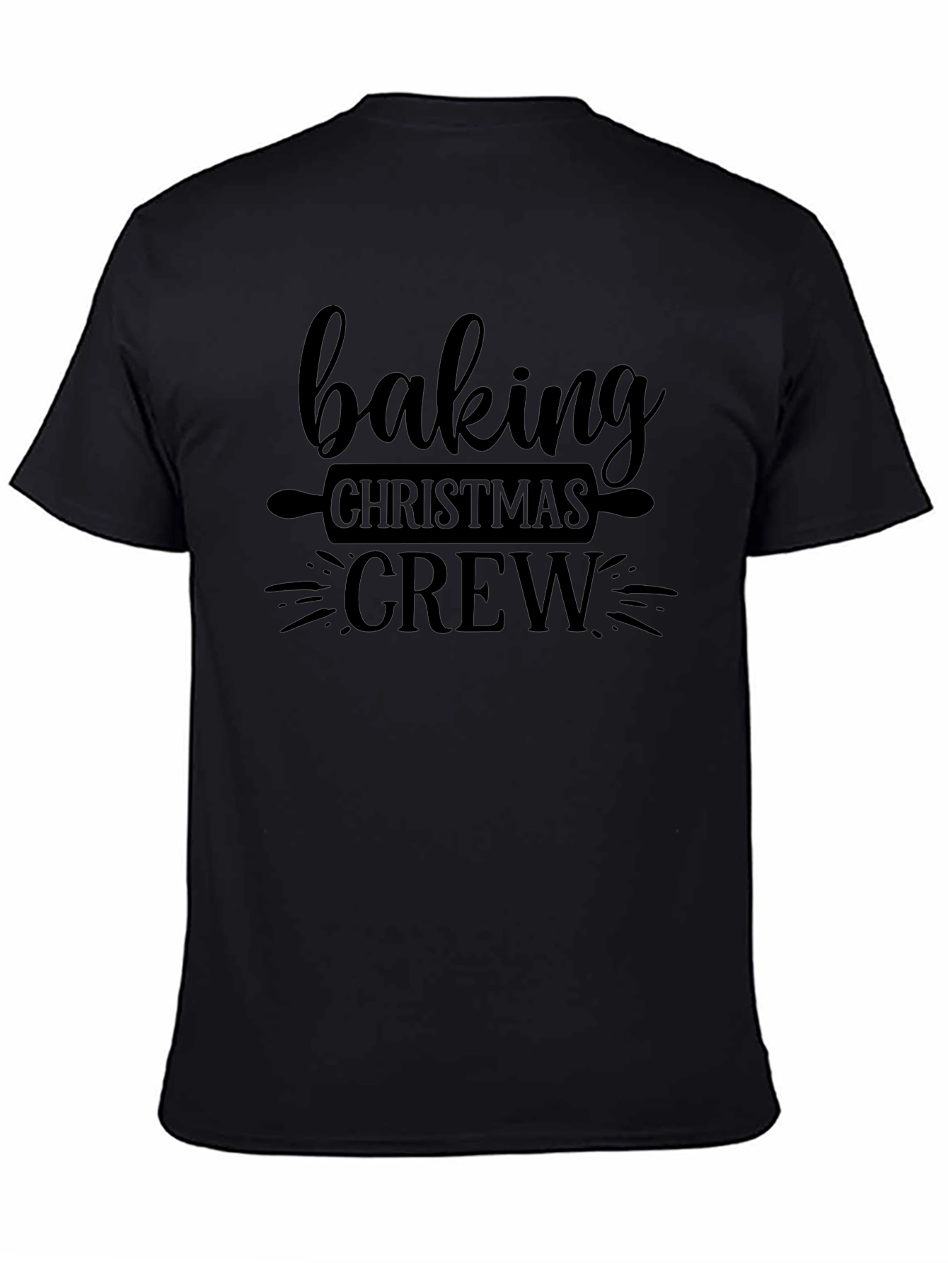 Baking Christmas Crew Black T-Shirt