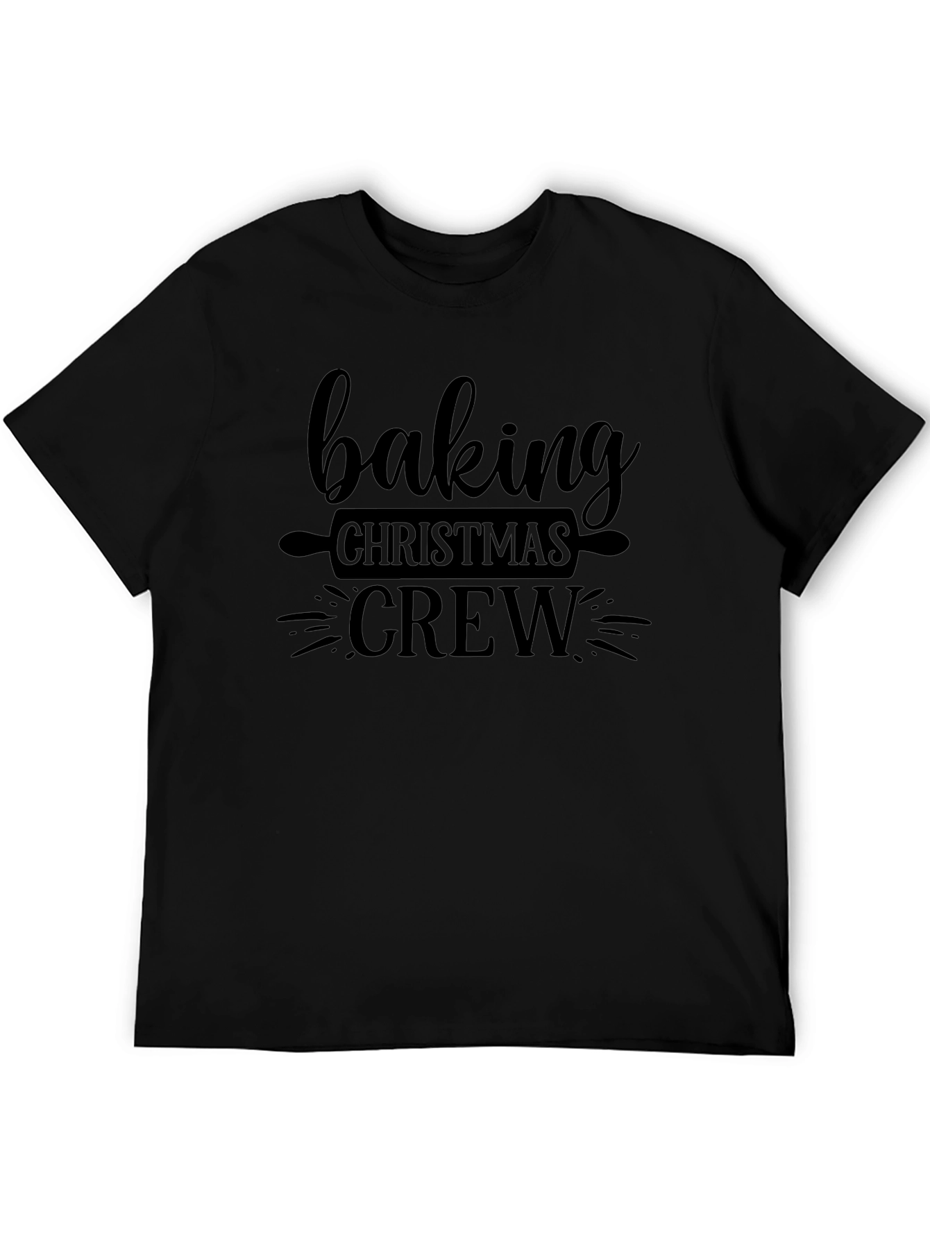 Baking Christmas Crew Black T-Shirt