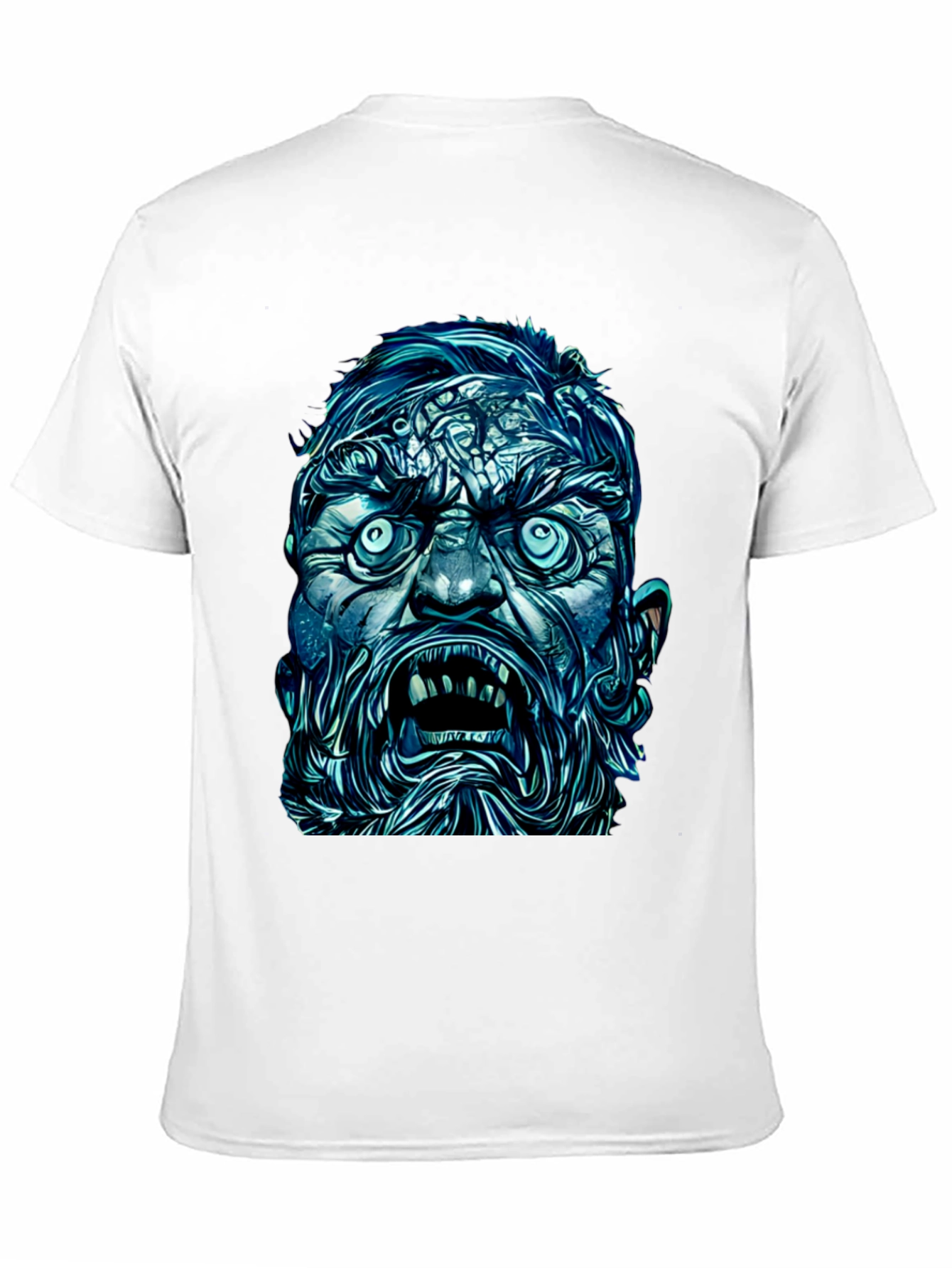 Monster Face Graphic Tee - Bold Black T-Shirt