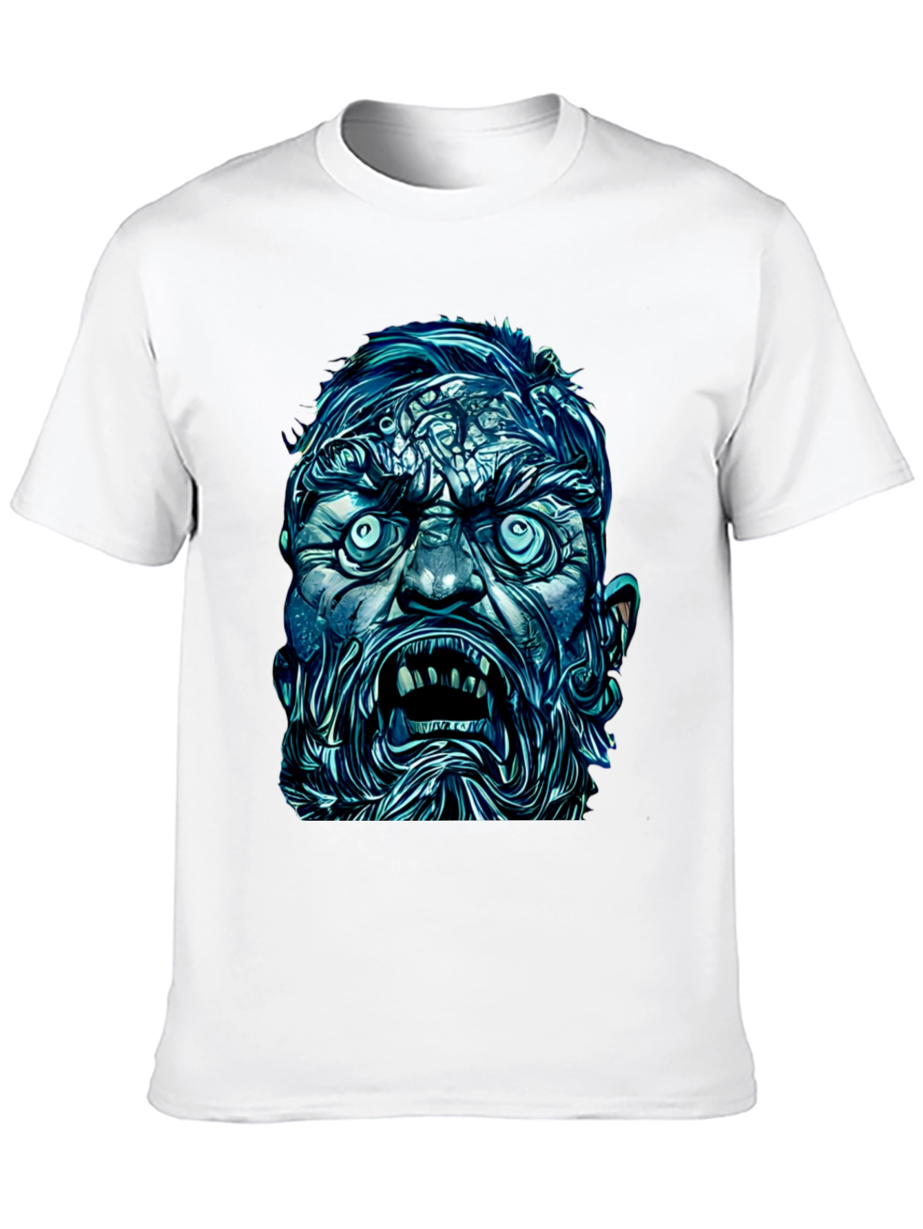 Monster Face Graphic Tee - Bold Black T-Shirt