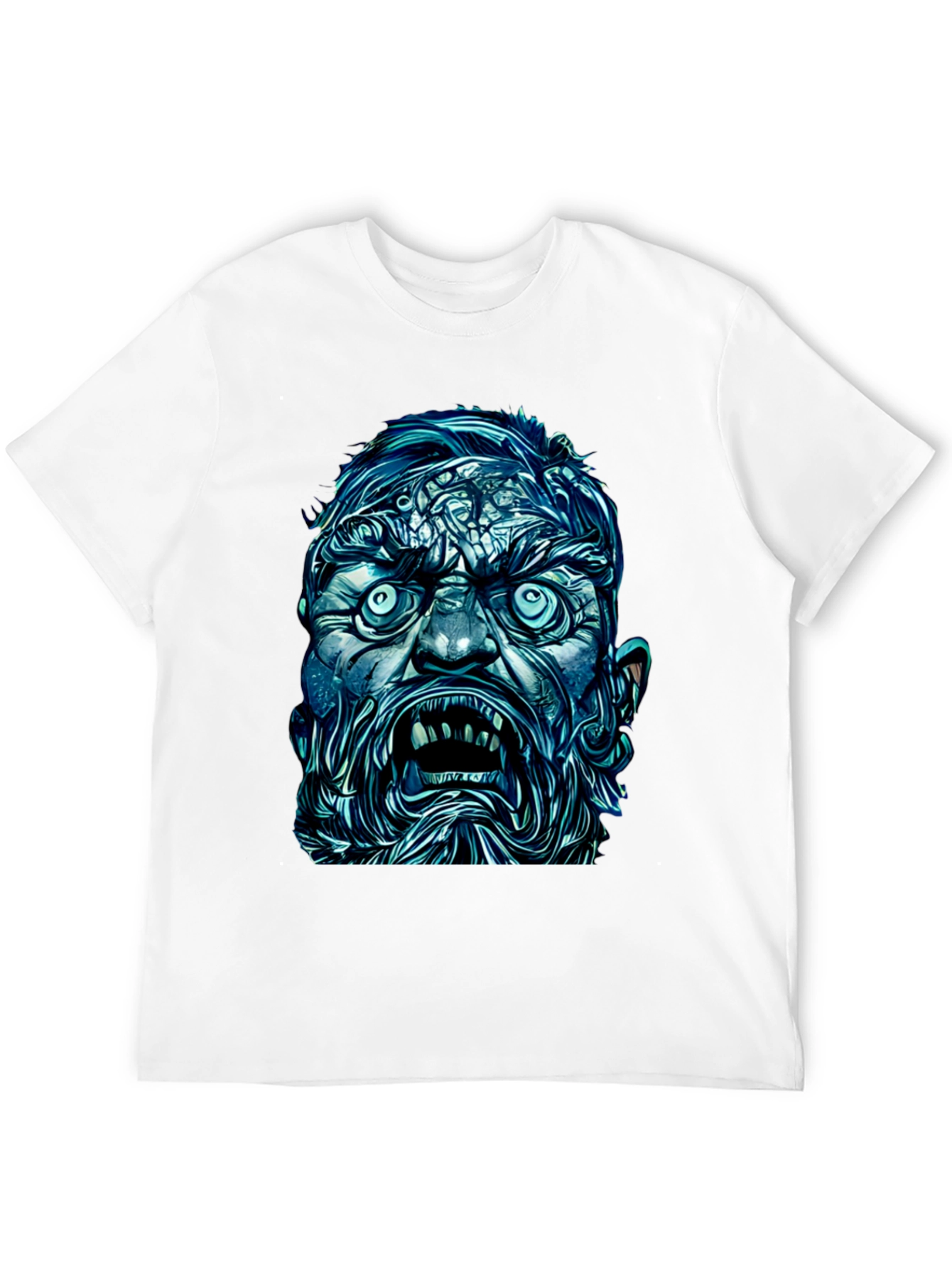 Monster Face Graphic Tee - Bold Black T-Shirt