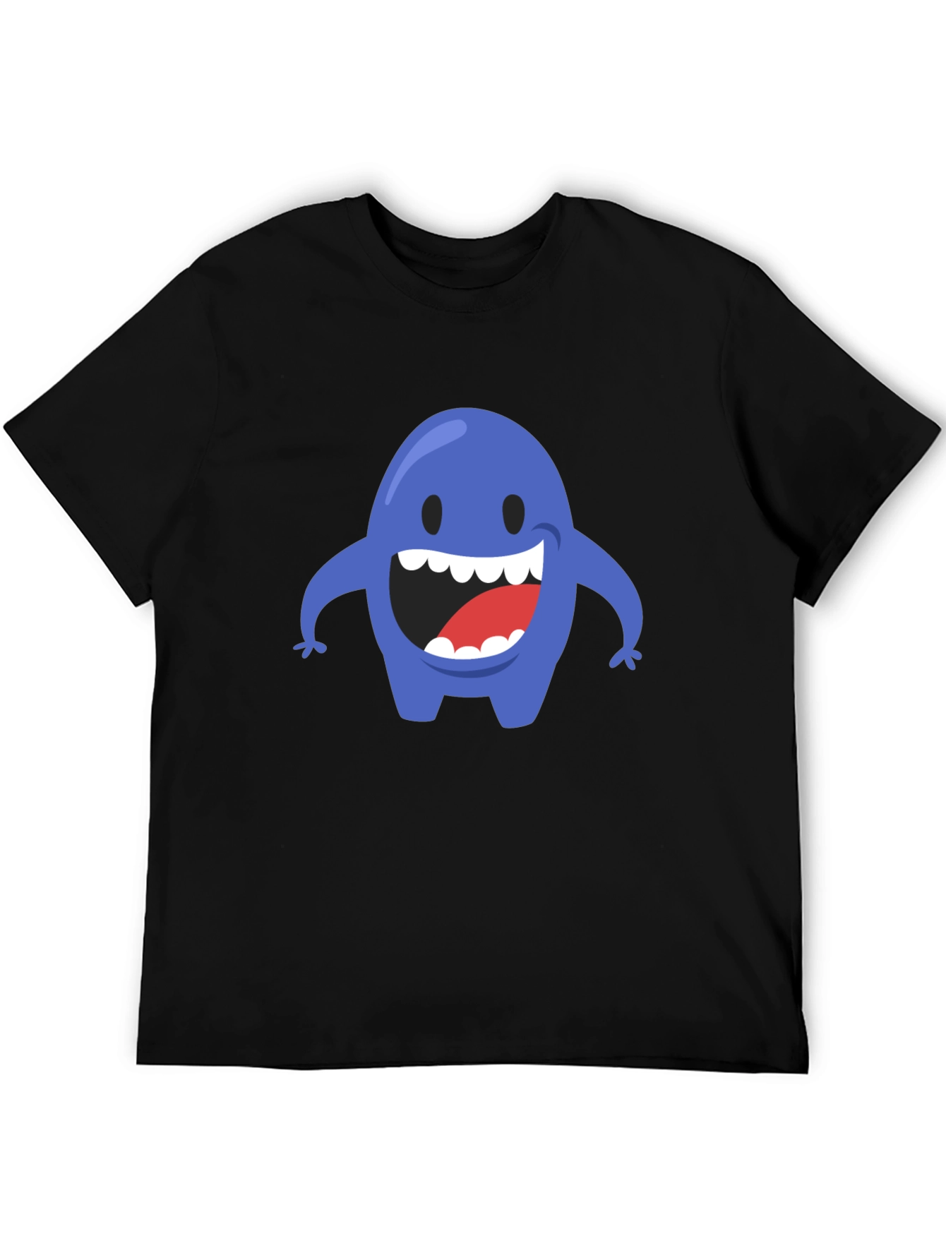 Blue Monster Graphic T-Shirt - Mens Black Tee