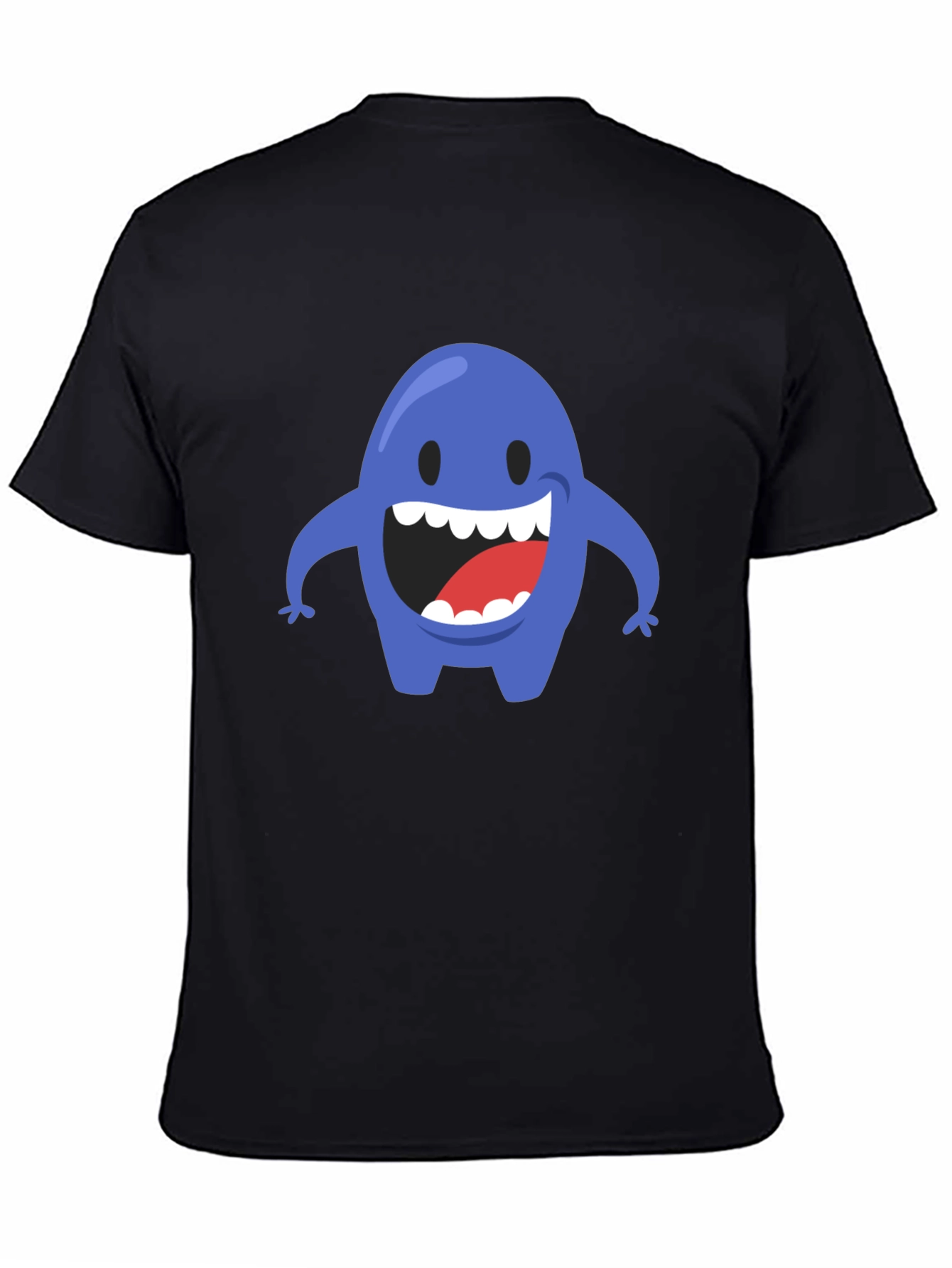 Blue Monster Graphic T-Shirt - Mens Black Tee