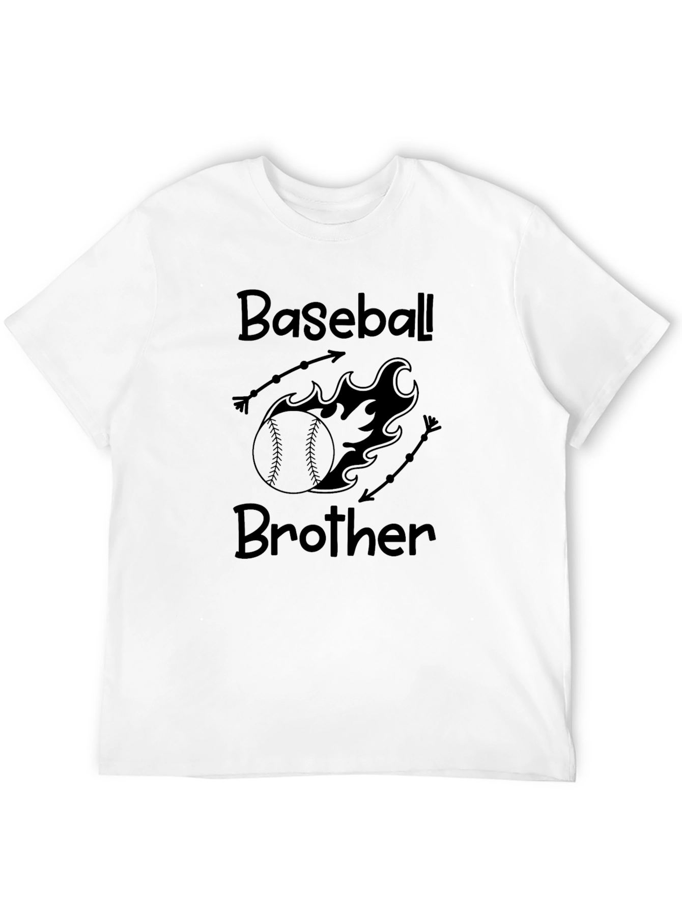 Baseball Brother Black Graphic Tee