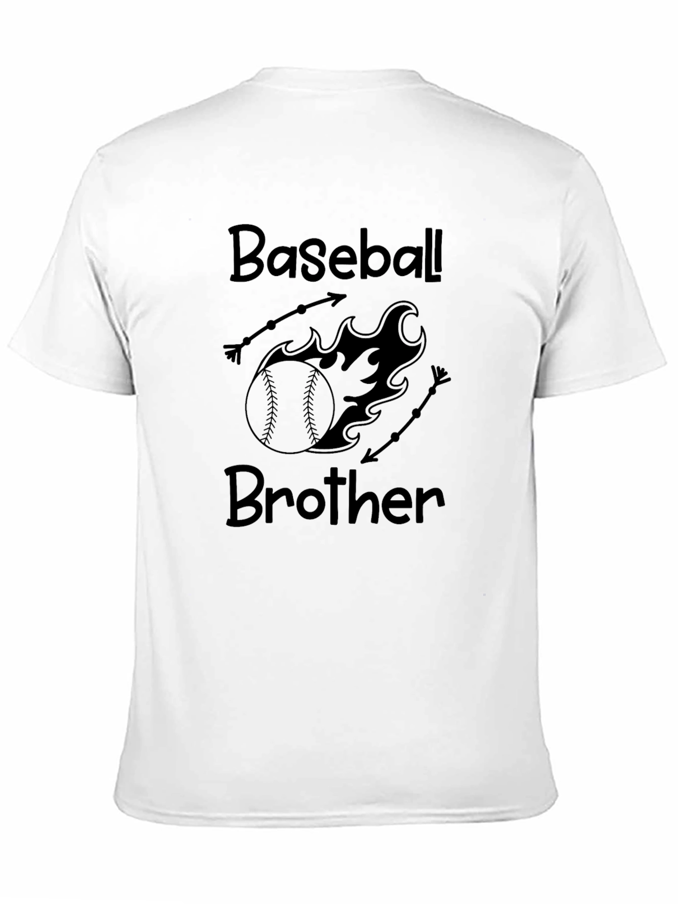 Baseball Brother Black Graphic Tee