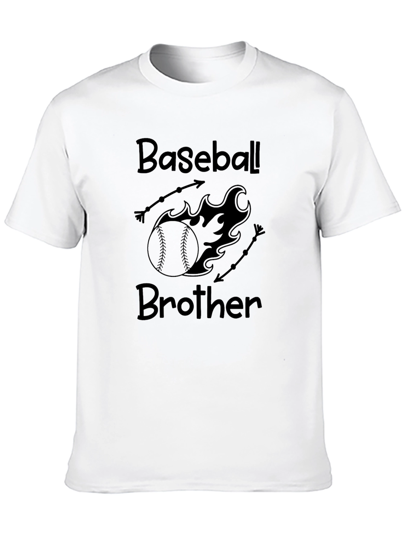 Baseball Brother Black Graphic Tee