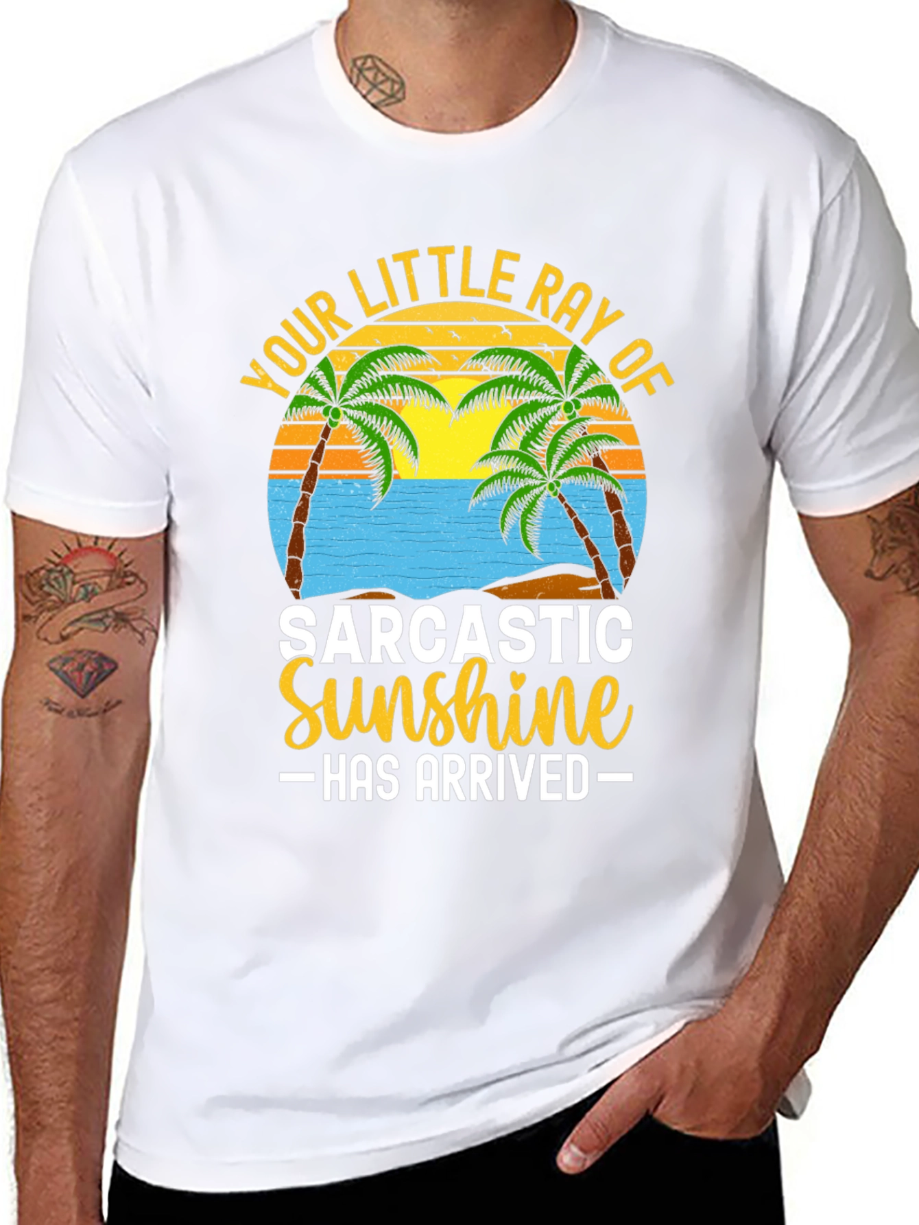 Sarcastic Sunshine Graphic Tee - Beach Theme T-Shirt