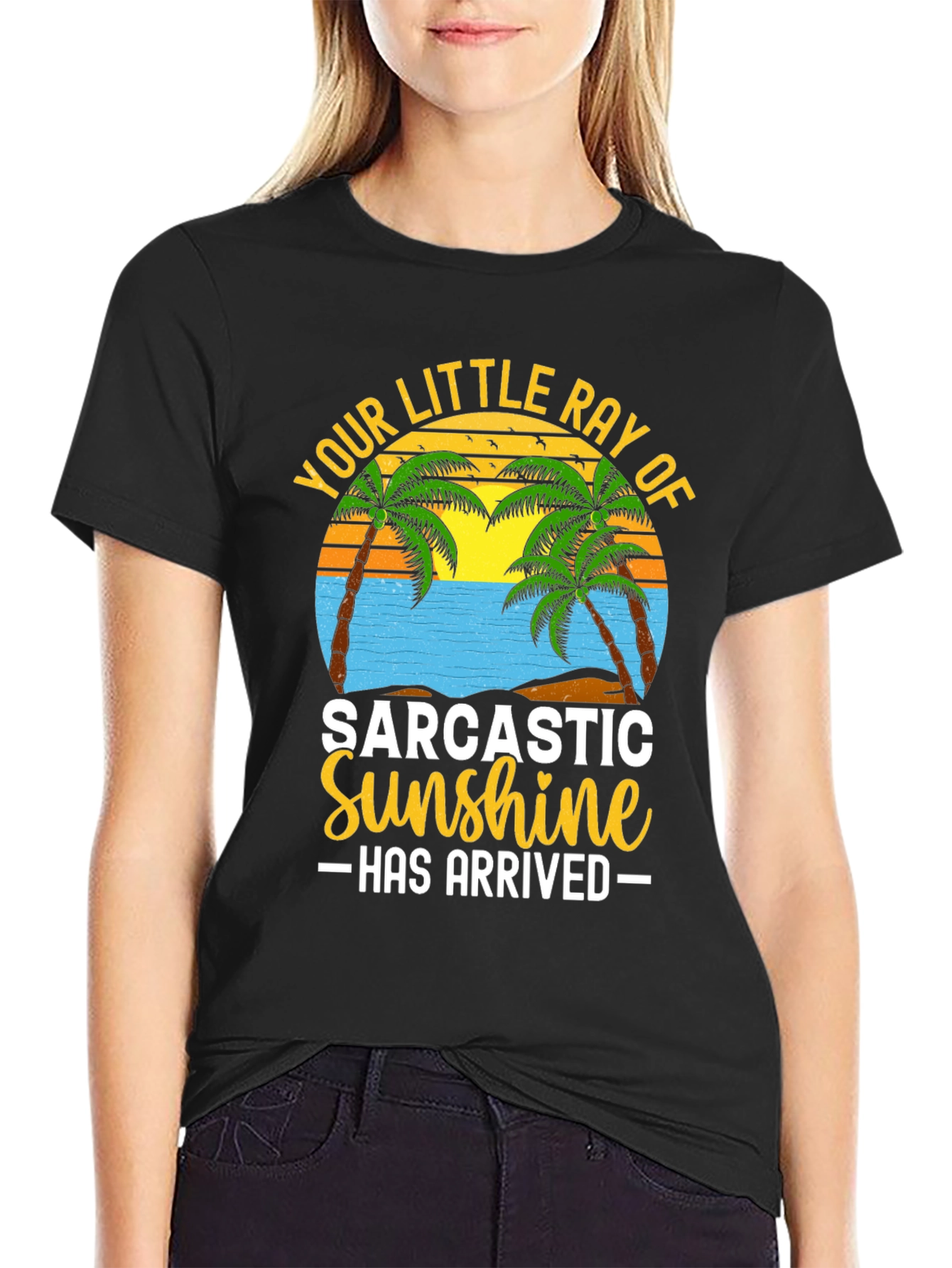 Sarcastic Sunshine Graphic Tee - Beach Theme T-Shirt