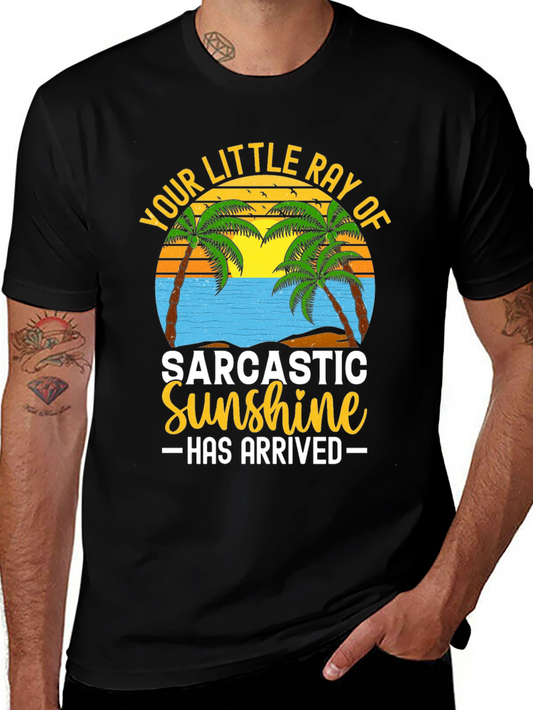 Sarcastic Sunshine Graphic Tee - Beach Theme T-Shirt