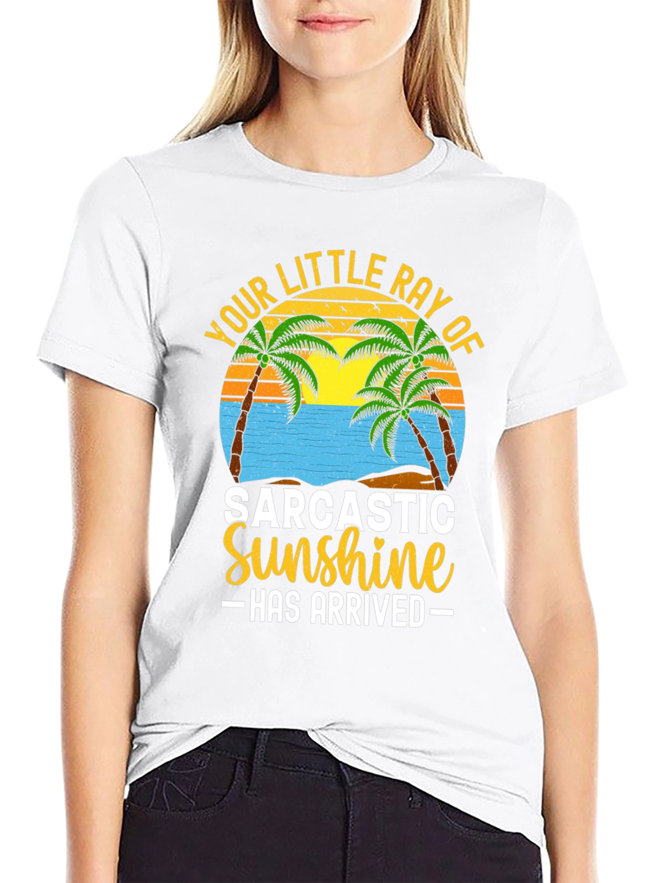 Sarcastic Sunshine Graphic Tee - Beach Theme T-Shirt