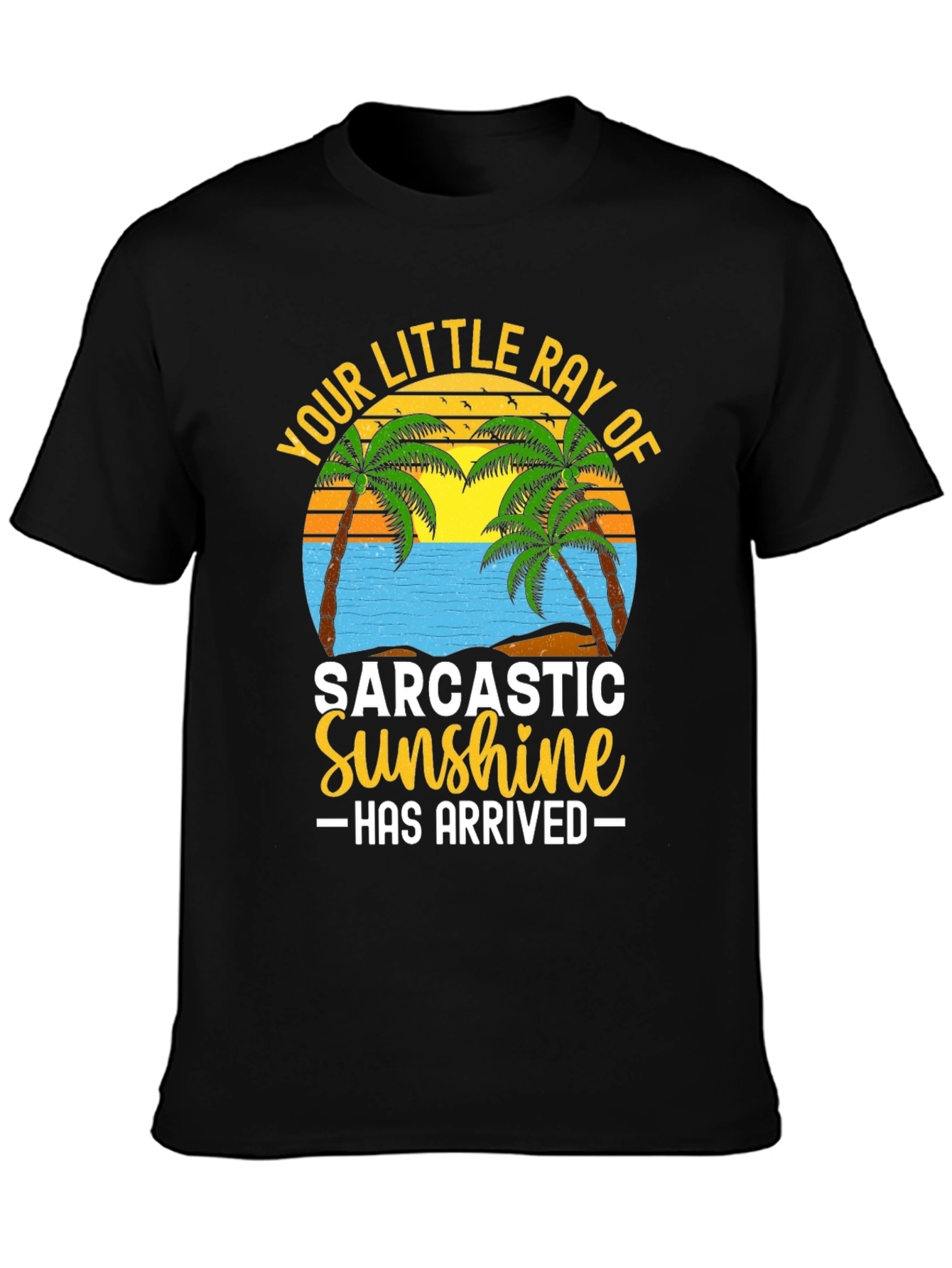 Sarcastic Sunshine Graphic Tee - Beach Theme T-Shirt