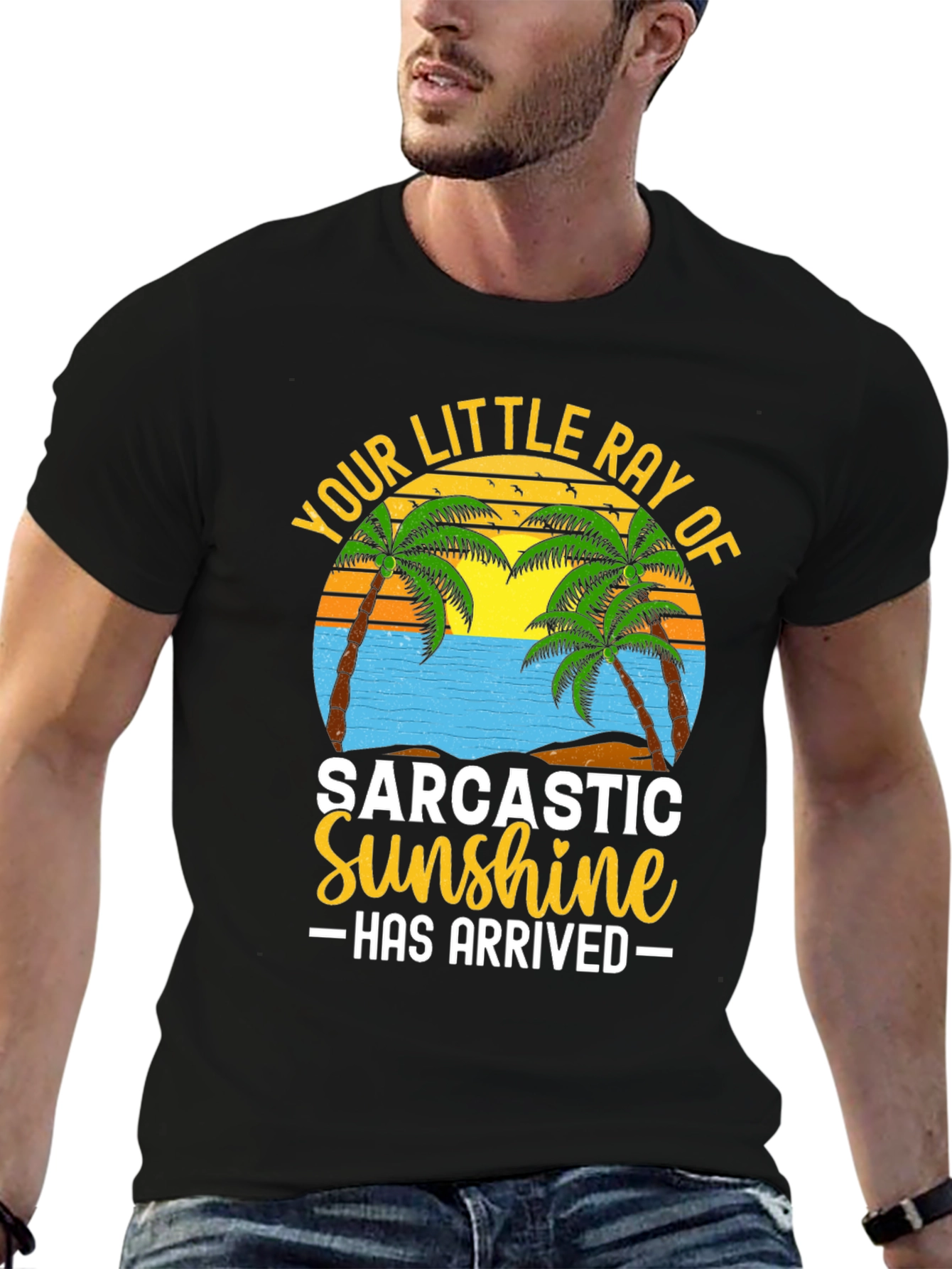 Sarcastic Sunshine Graphic Tee - Beach Theme T-Shirt