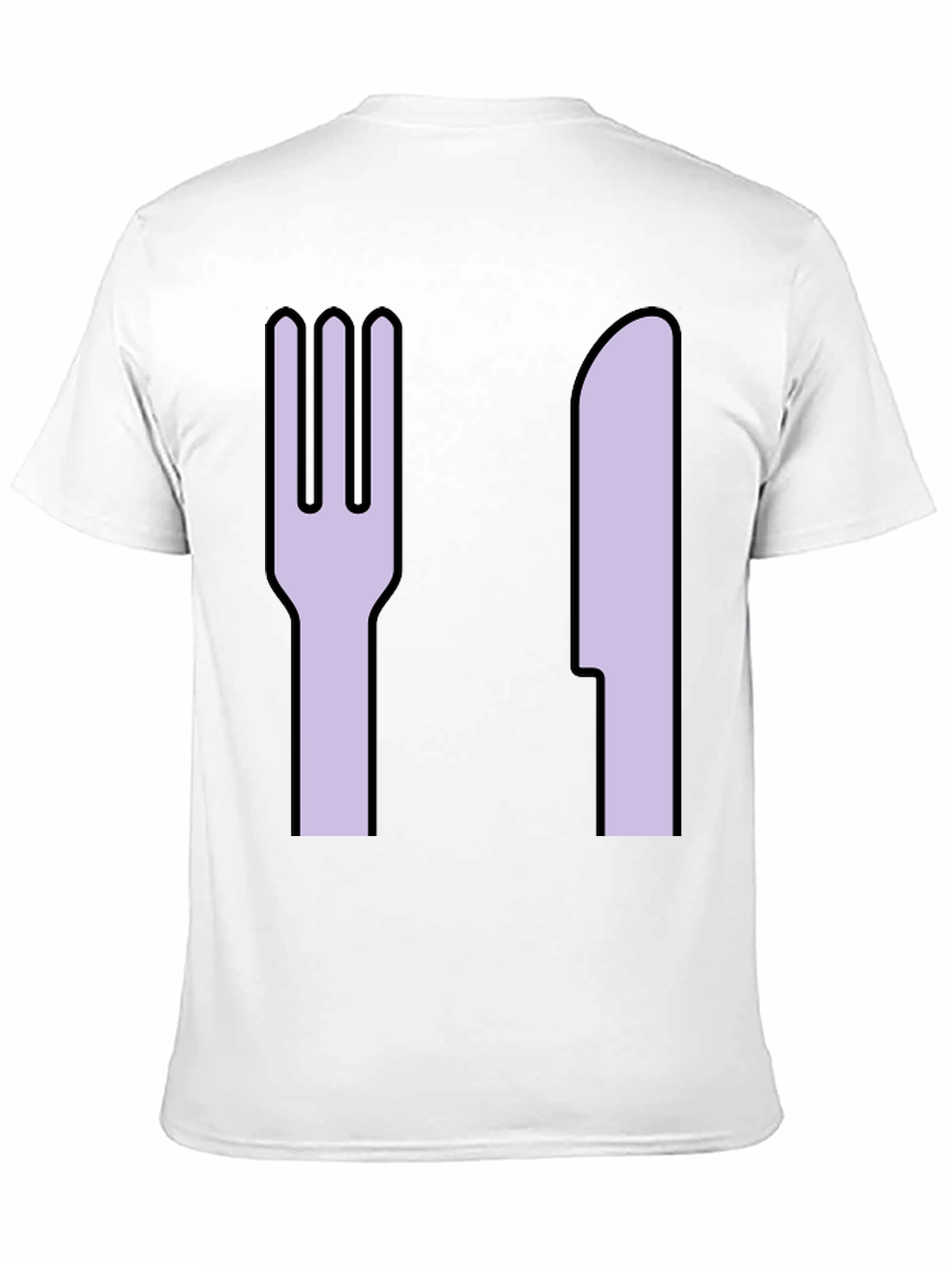 Fork and Knife Graphic Tee - Black