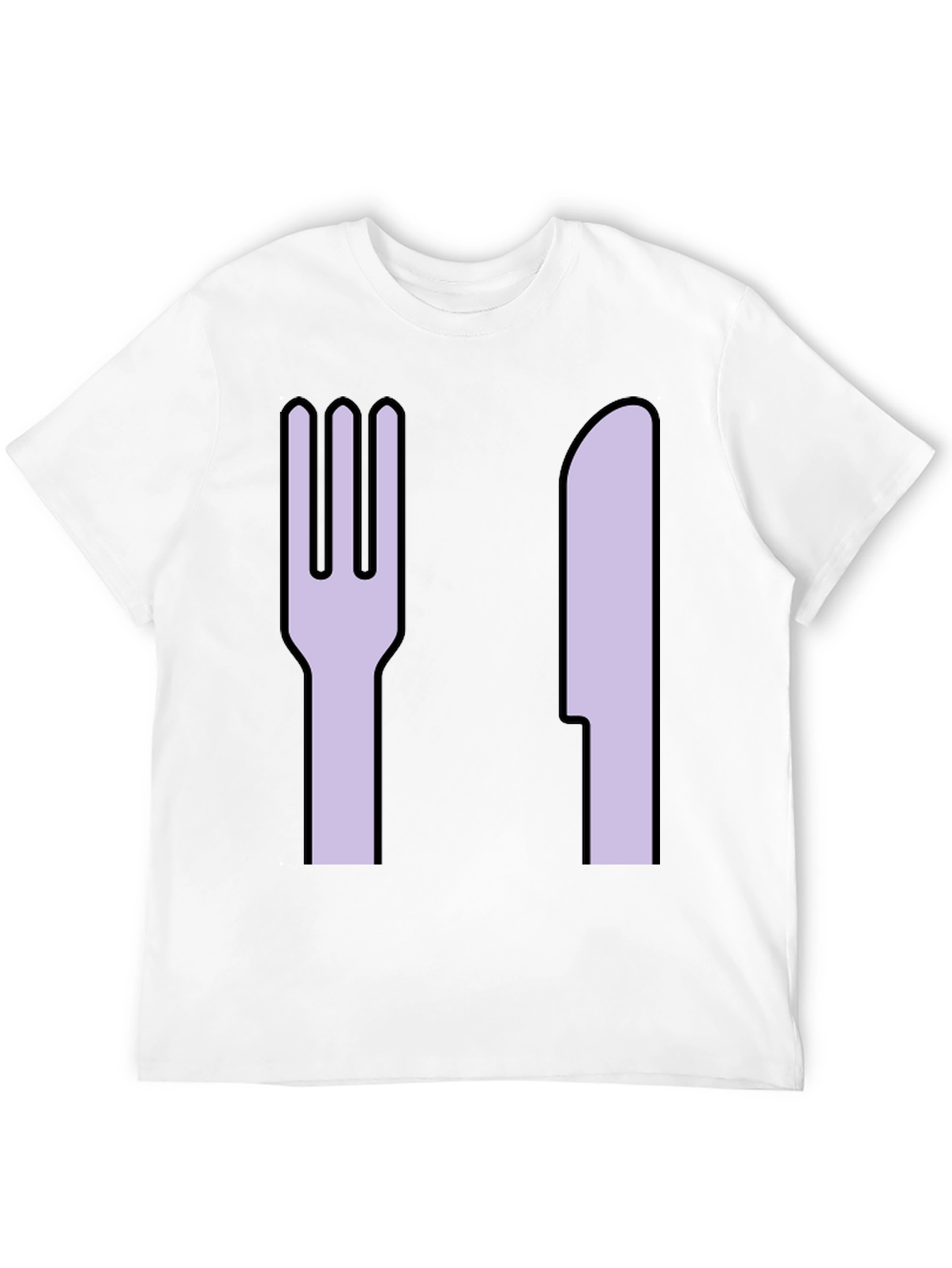 Fork and Knife Graphic Tee - Black