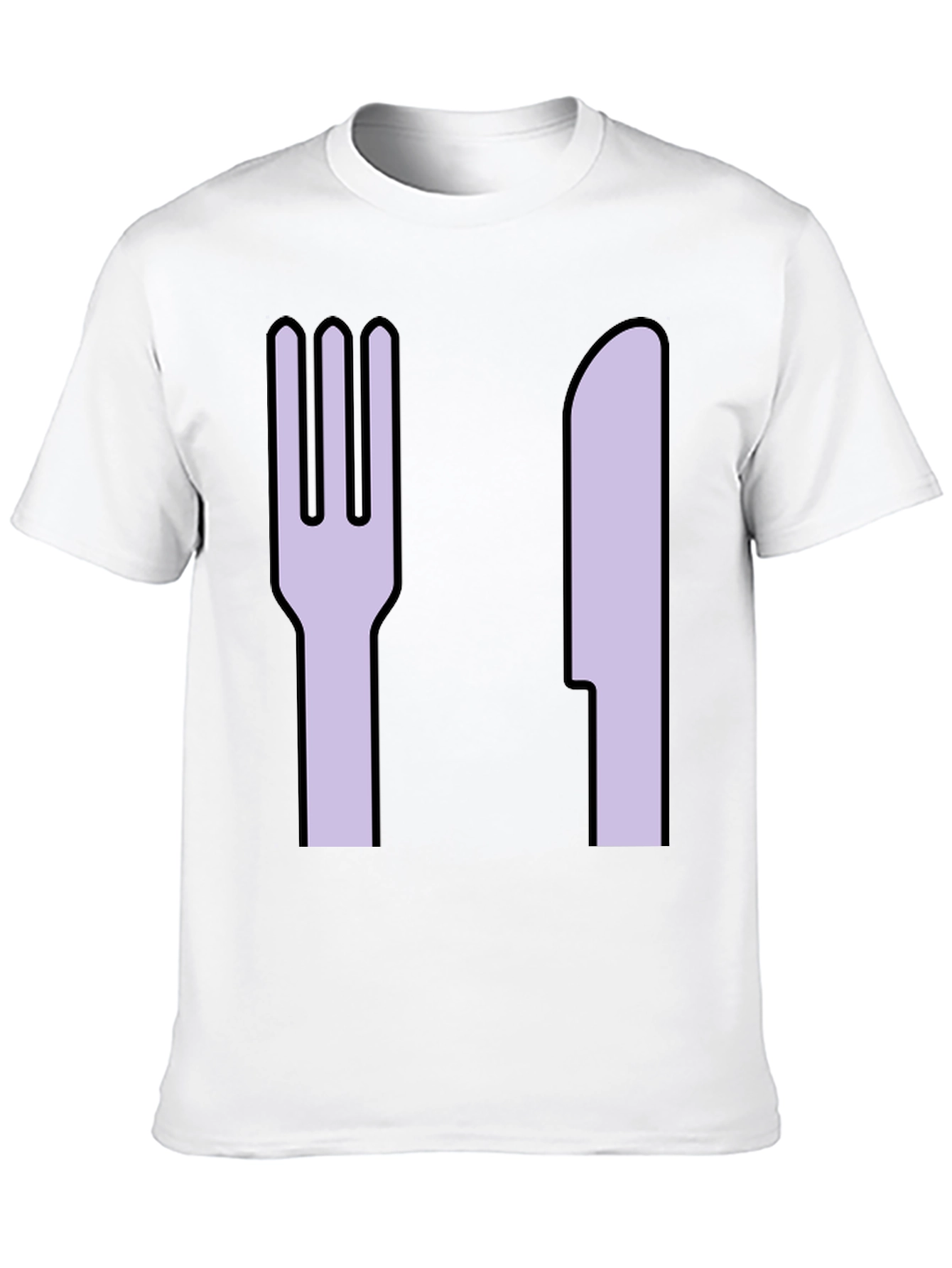 Fork and Knife Graphic Tee - Black