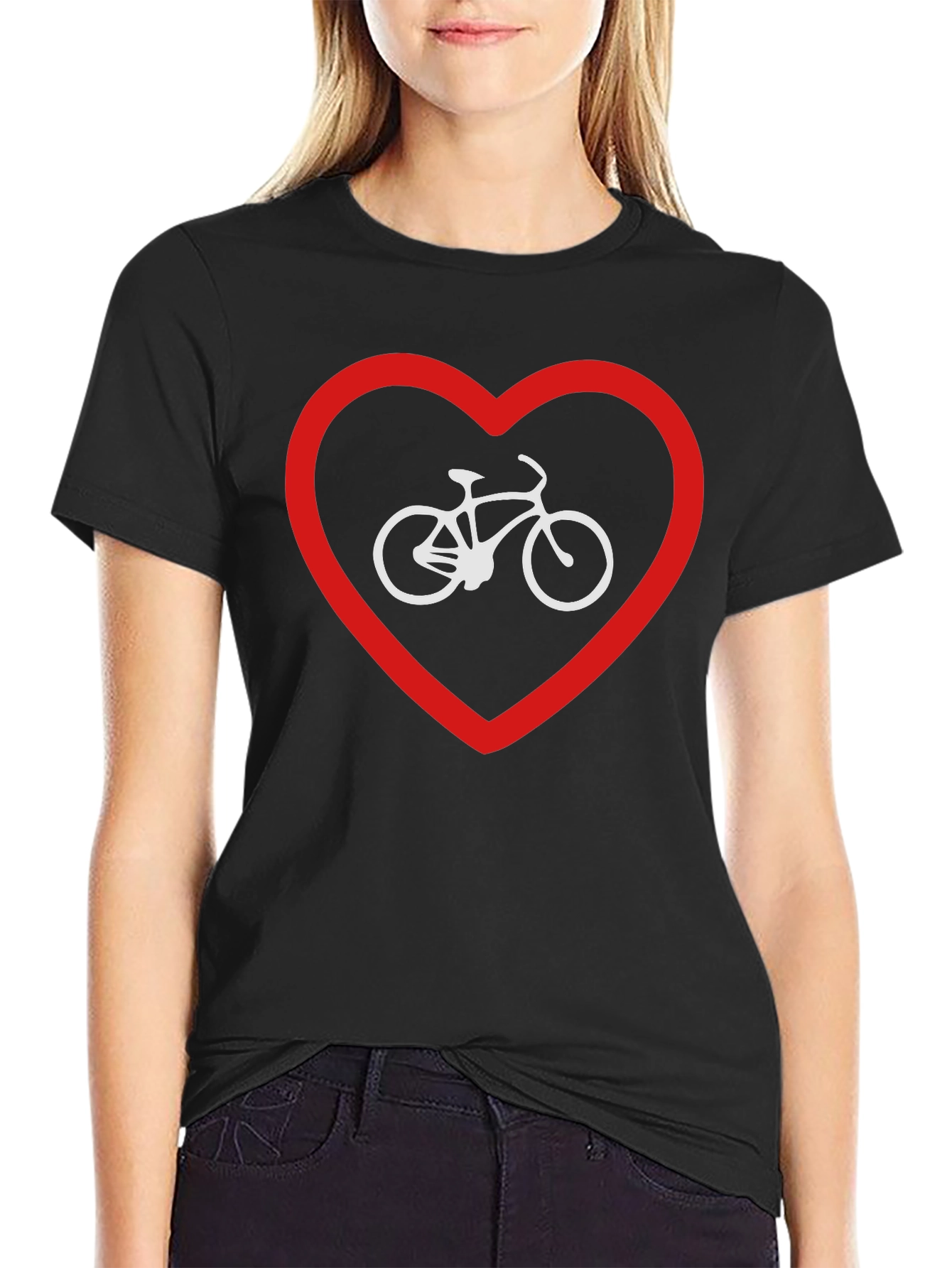 Bike Love Graphic Tee - Black Cotton Blend