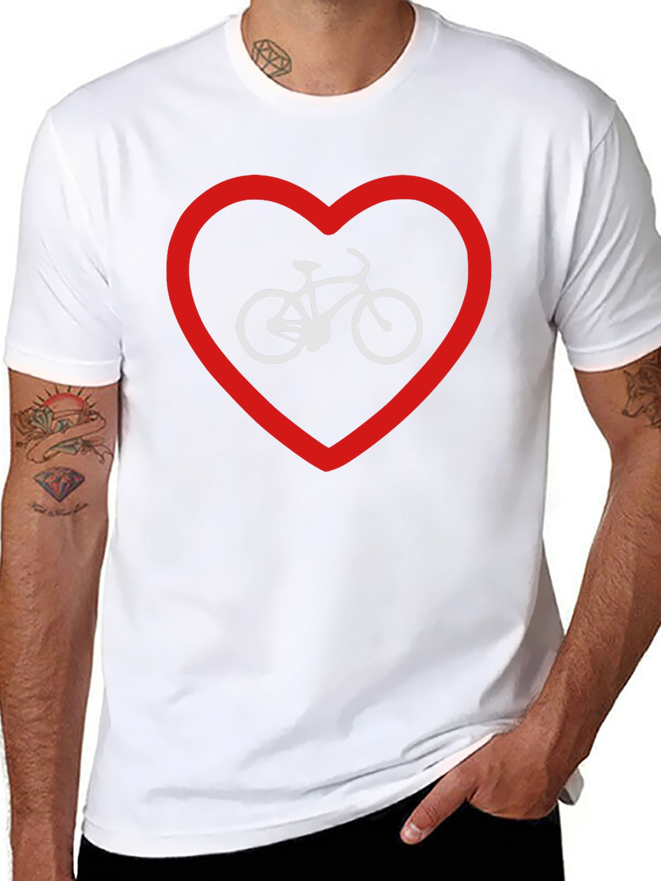 Bike Love Graphic Tee - Black Cotton Blend