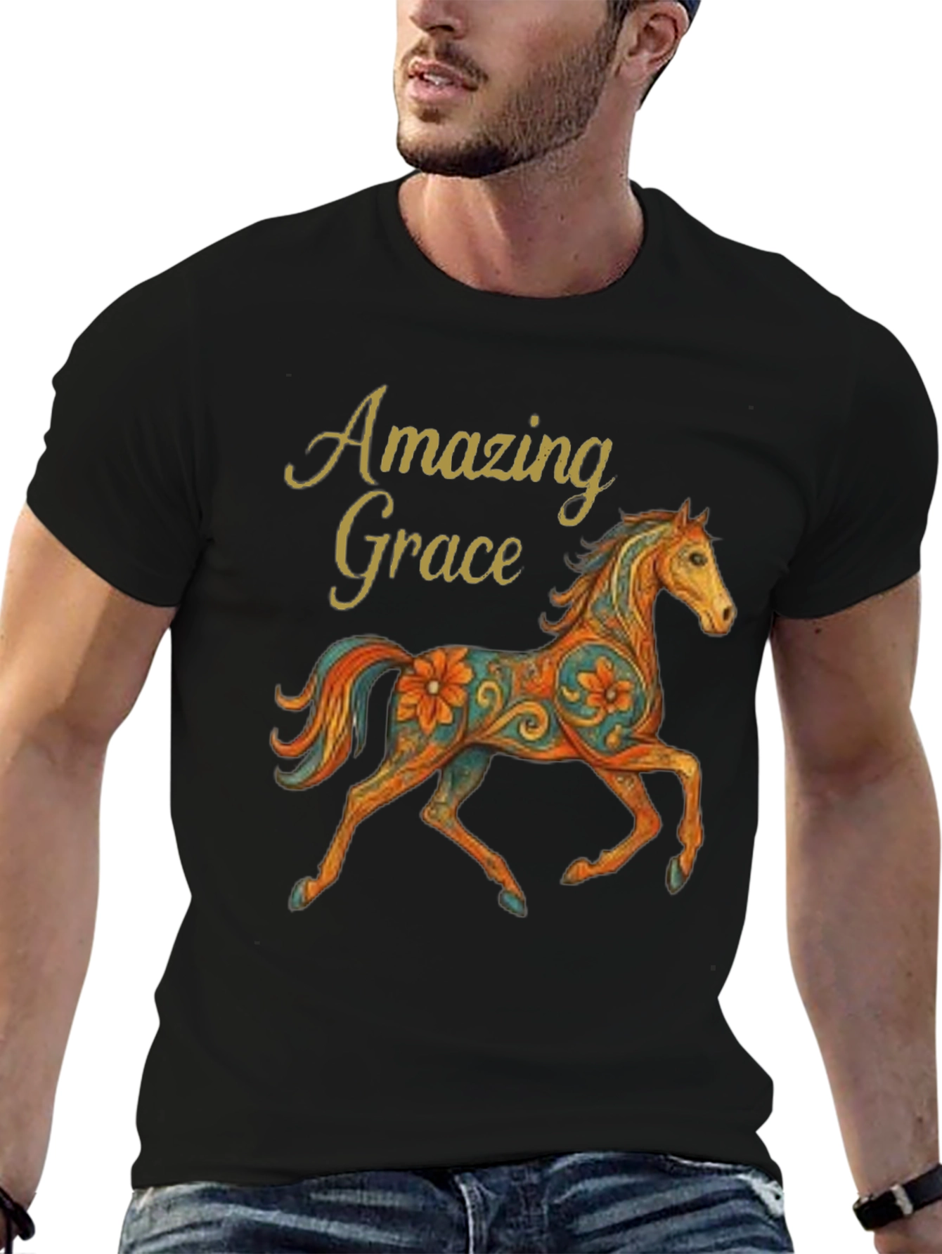 Amazing Grace Horse Graphic Tee