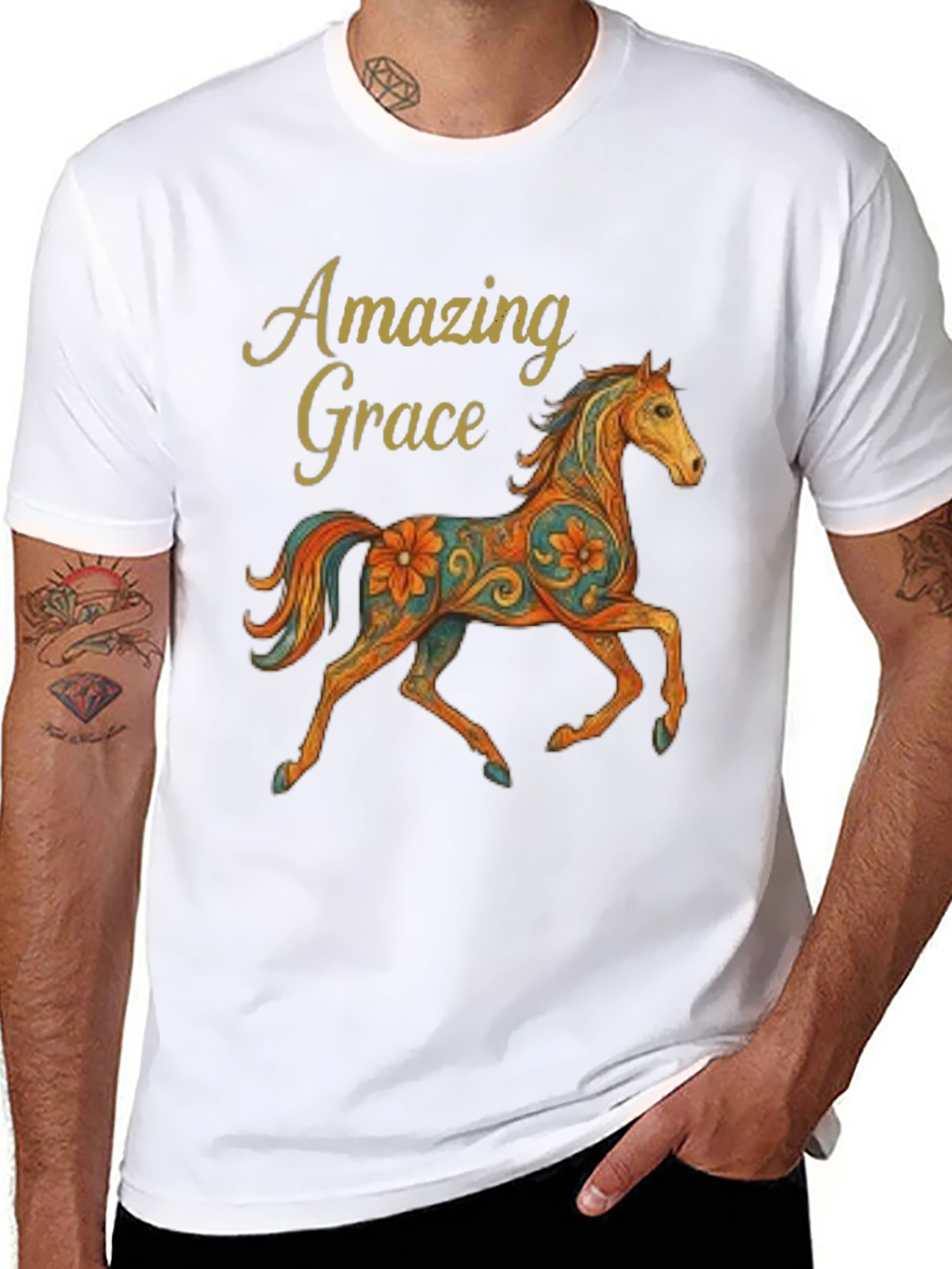 Amazing Grace Horse Graphic Tee