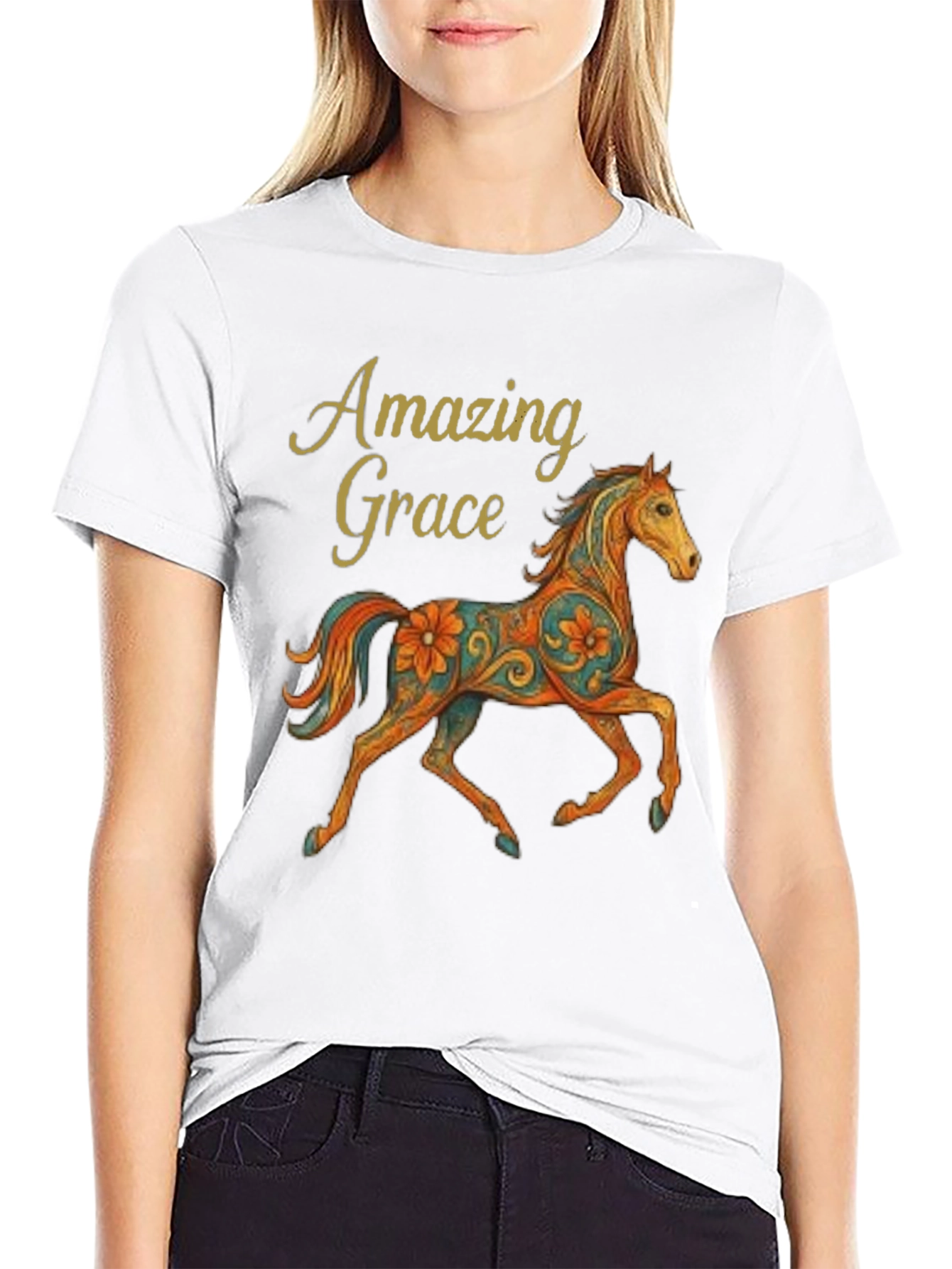 Amazing Grace Horse Graphic Tee