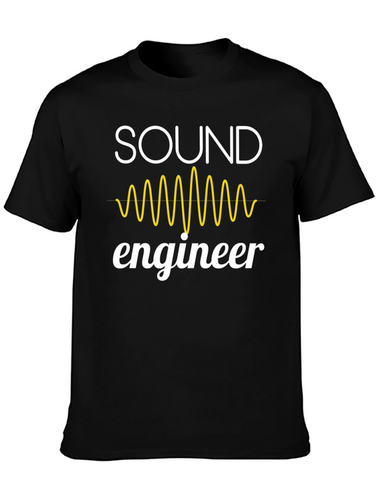 Sound Engineer Graphic Tee - Premium Black T-Shirt