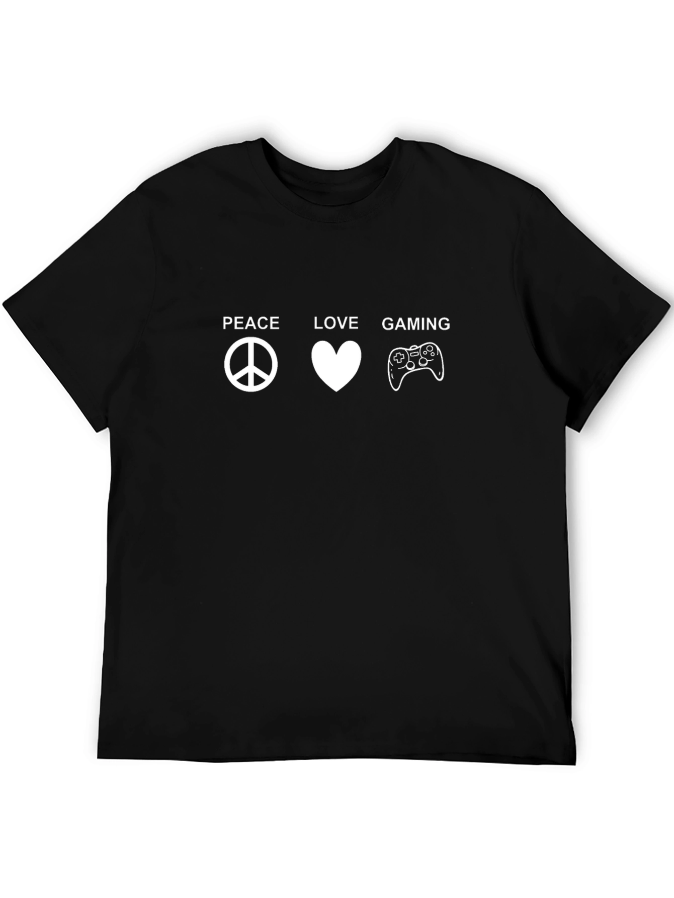 Peace Love Gaming T-Shirt - Black