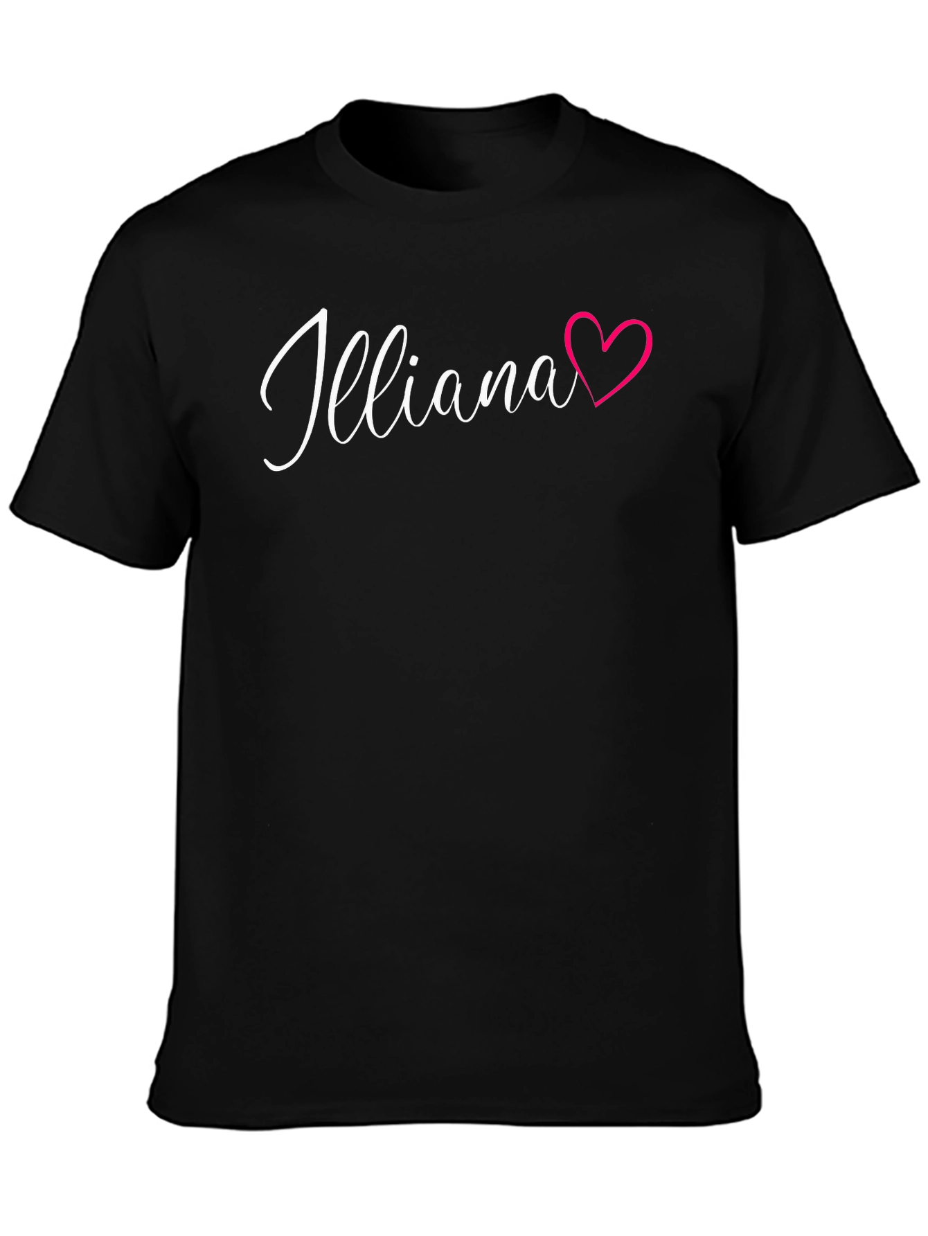 Illiana Heart Graphic Black Tee Shirt